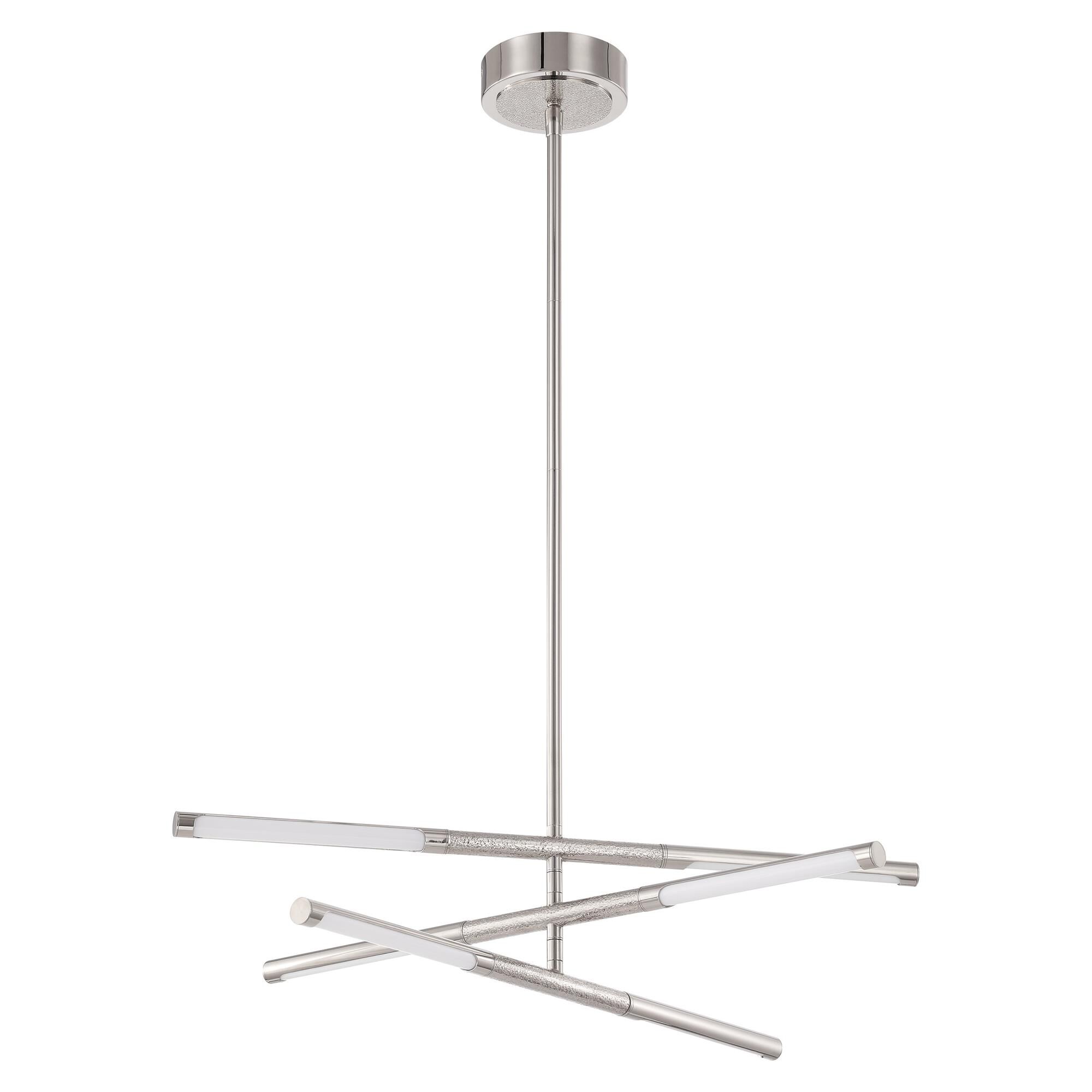 Shown in Polished Nickel finish and White glass