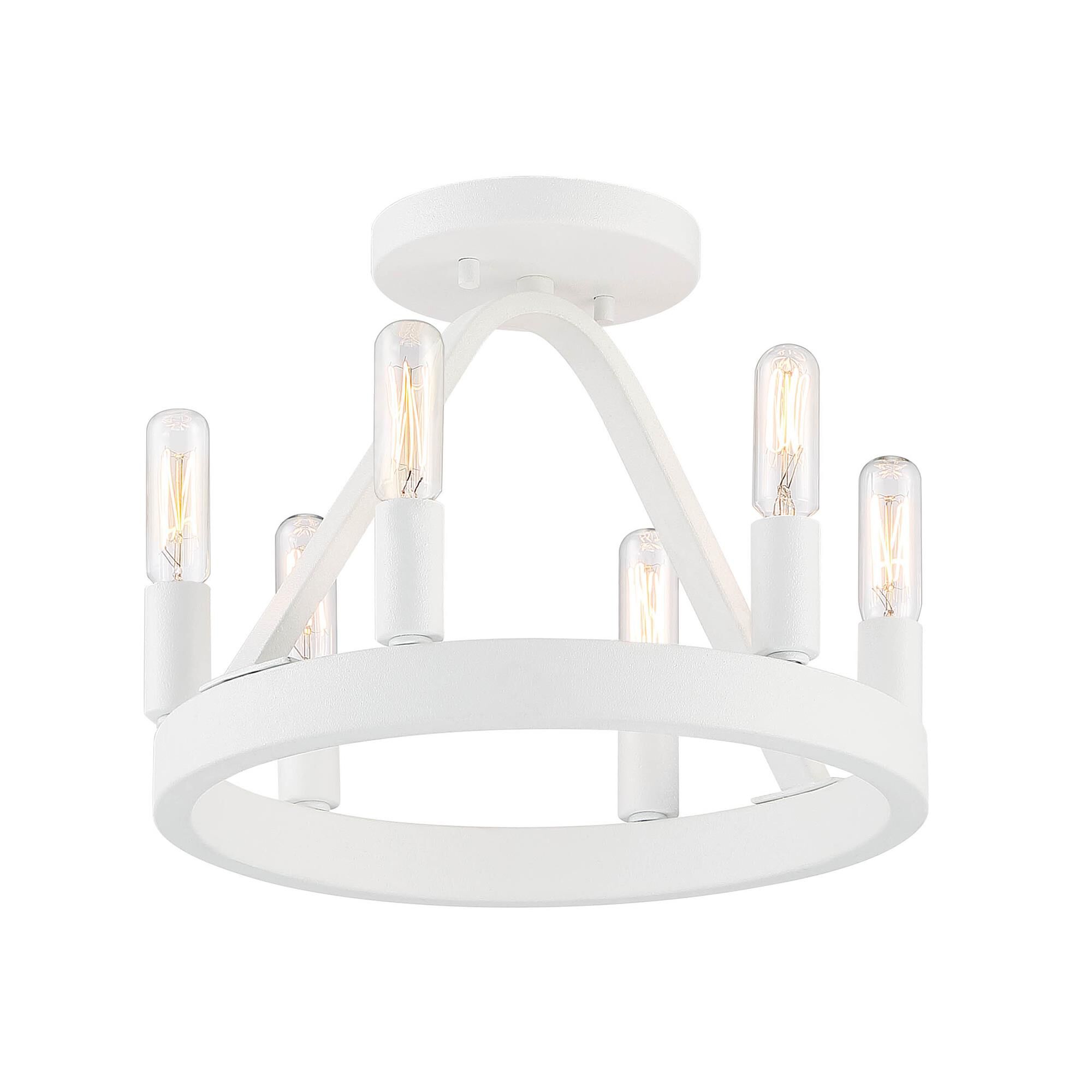 Carousel 12 Inch 6 Light Semi Flush Mount by Designers Fountain