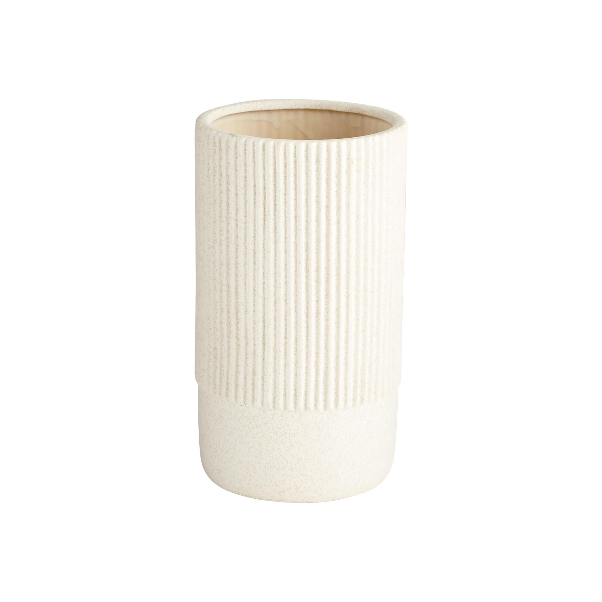 Harmonica Vase|White-MD Vase-Urn by Cyan Designs
