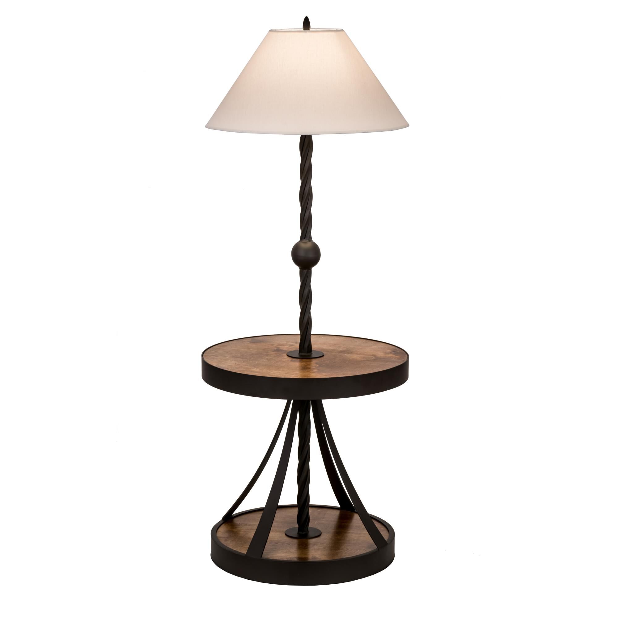 Shown in Natural Wood;Oil Rubbed Bronze finish