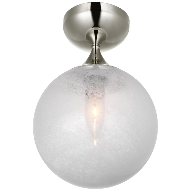 AERIN Cristol 8 Inch 1 Light Semi Flush Mount by Visual Comfort Signature Collection