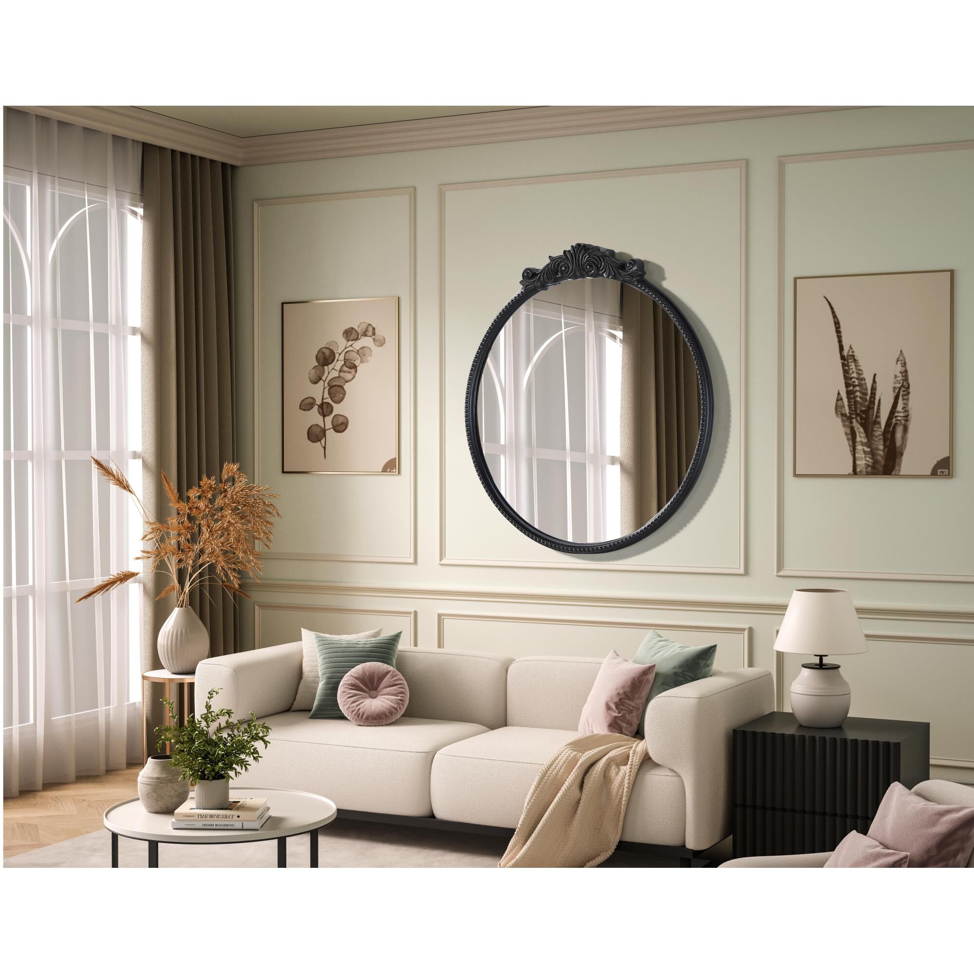 Naomi 38 Inch Decorative Mirror by Elegant Decor