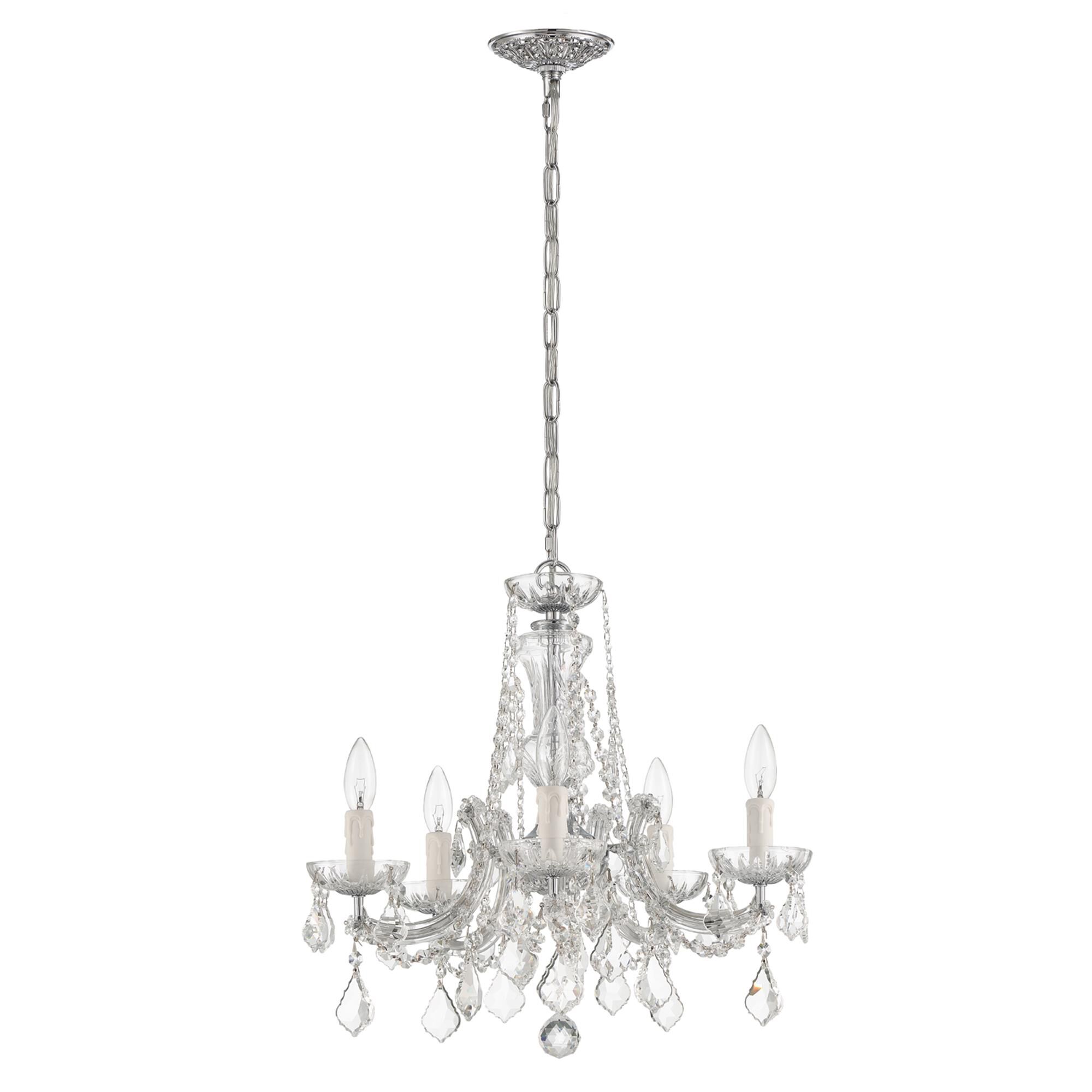 Shown in Polished Chrome finish and Hand Cut Crystal crystal