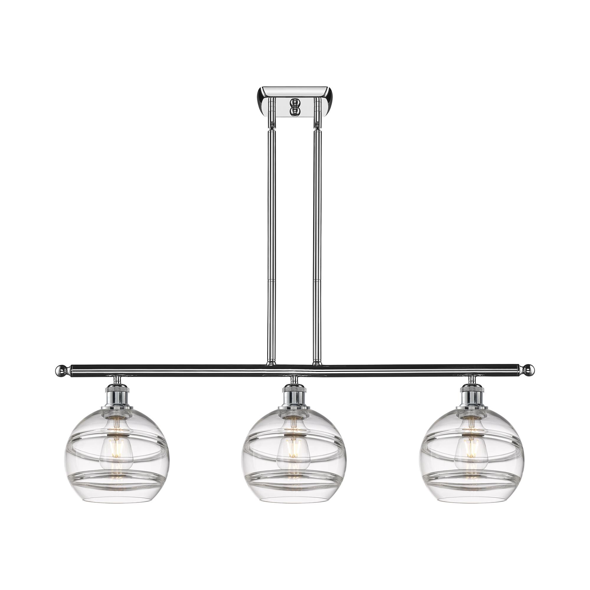 Shown in Polished Chrome finish and Clear glass