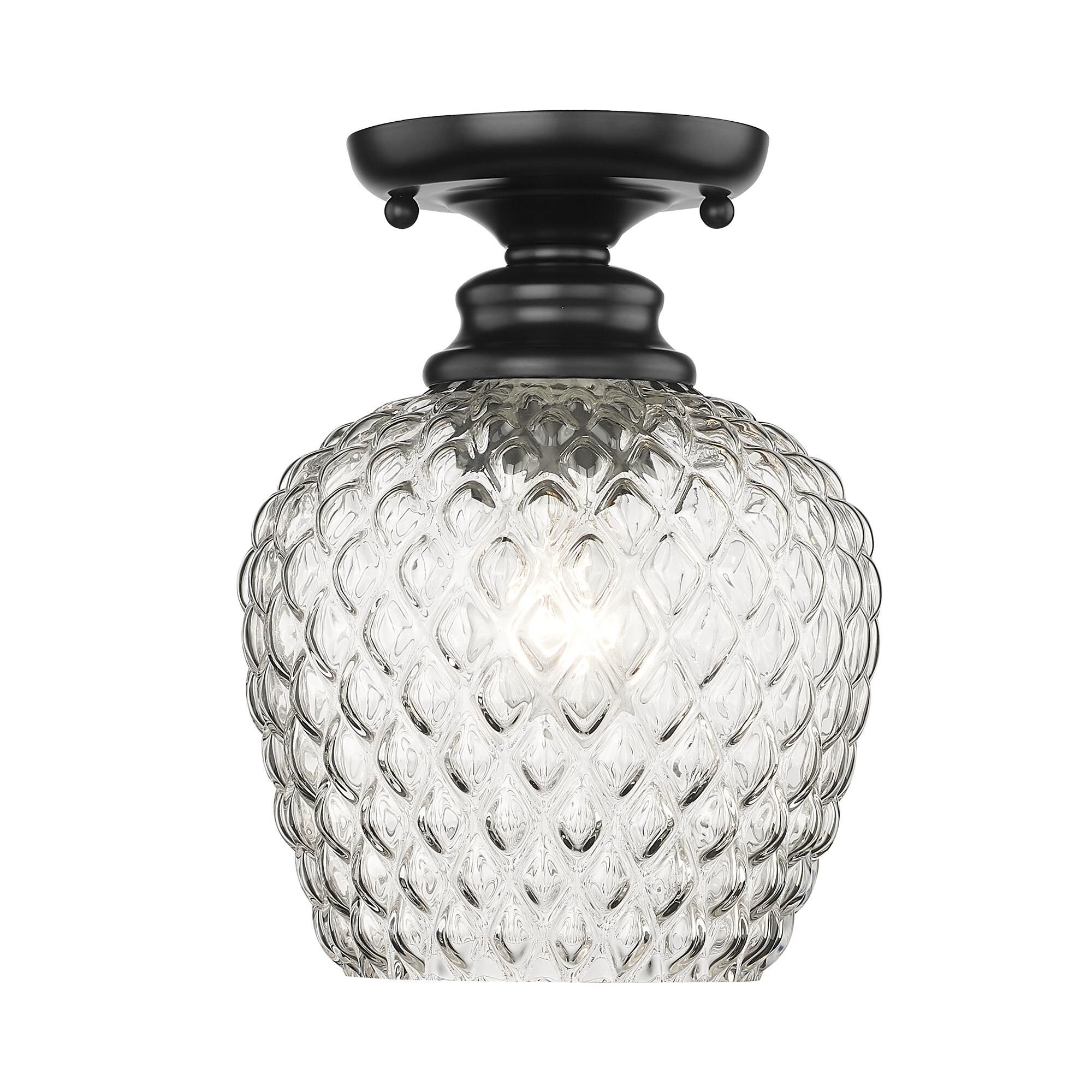 Adeline 7 Inch 1 Light Semi Flush Mount by Golden Lighting