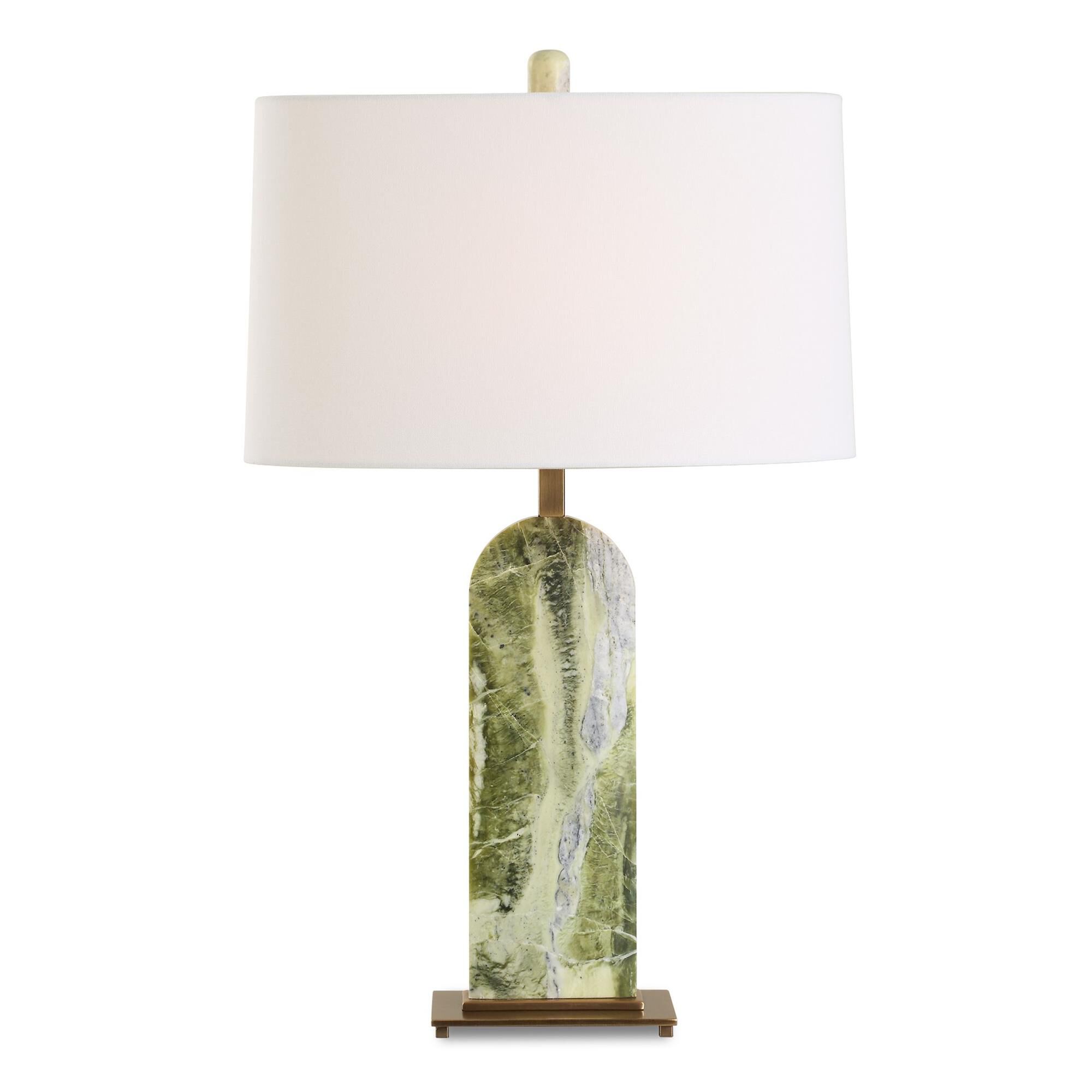 Shown in Green finish and Oval Hardback shade
