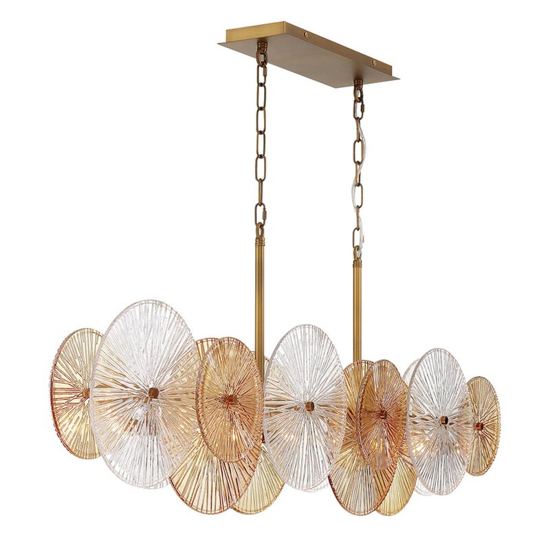 Sue-Anne Large Linear Chandelier by Eurofase Lighting