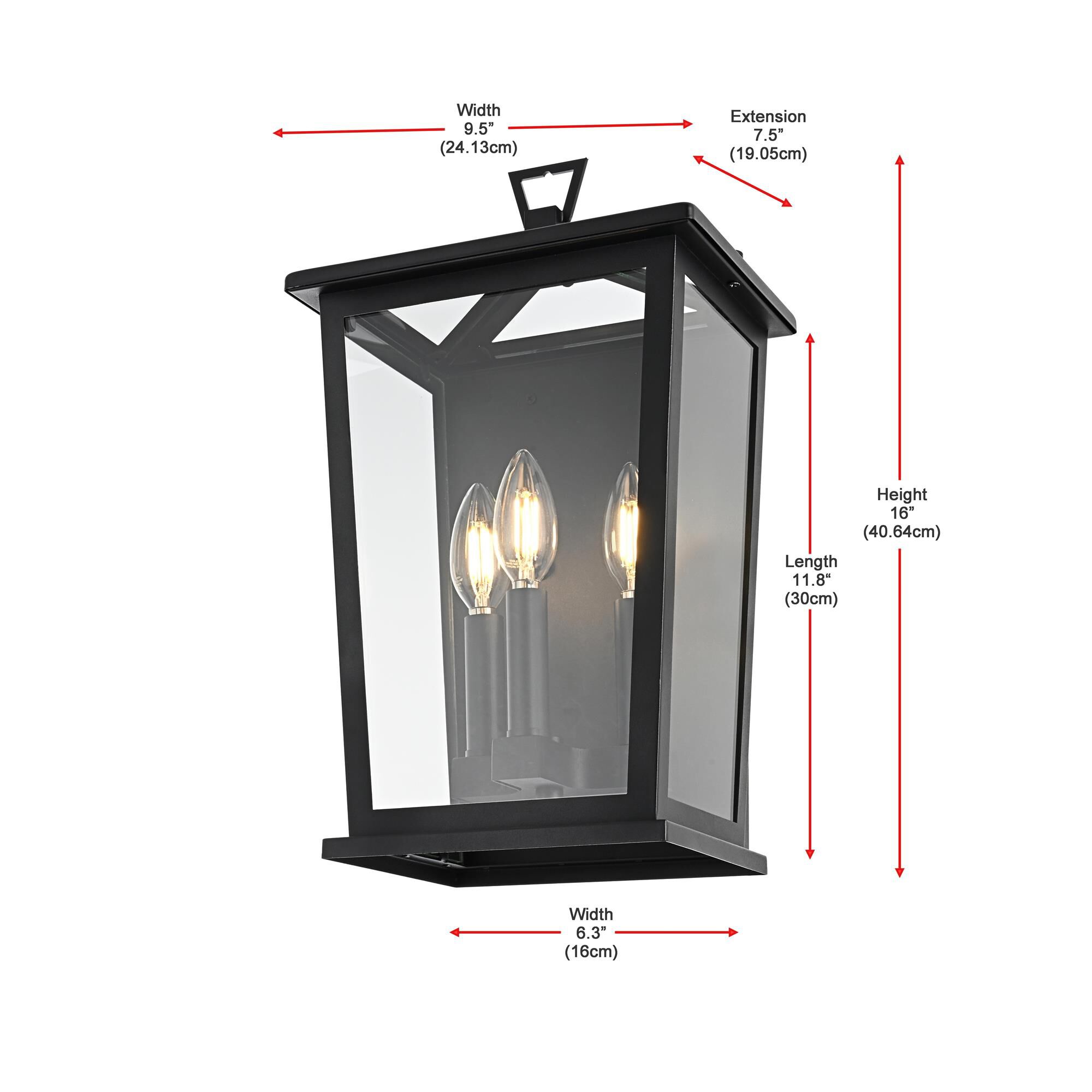 Shown in Black finish