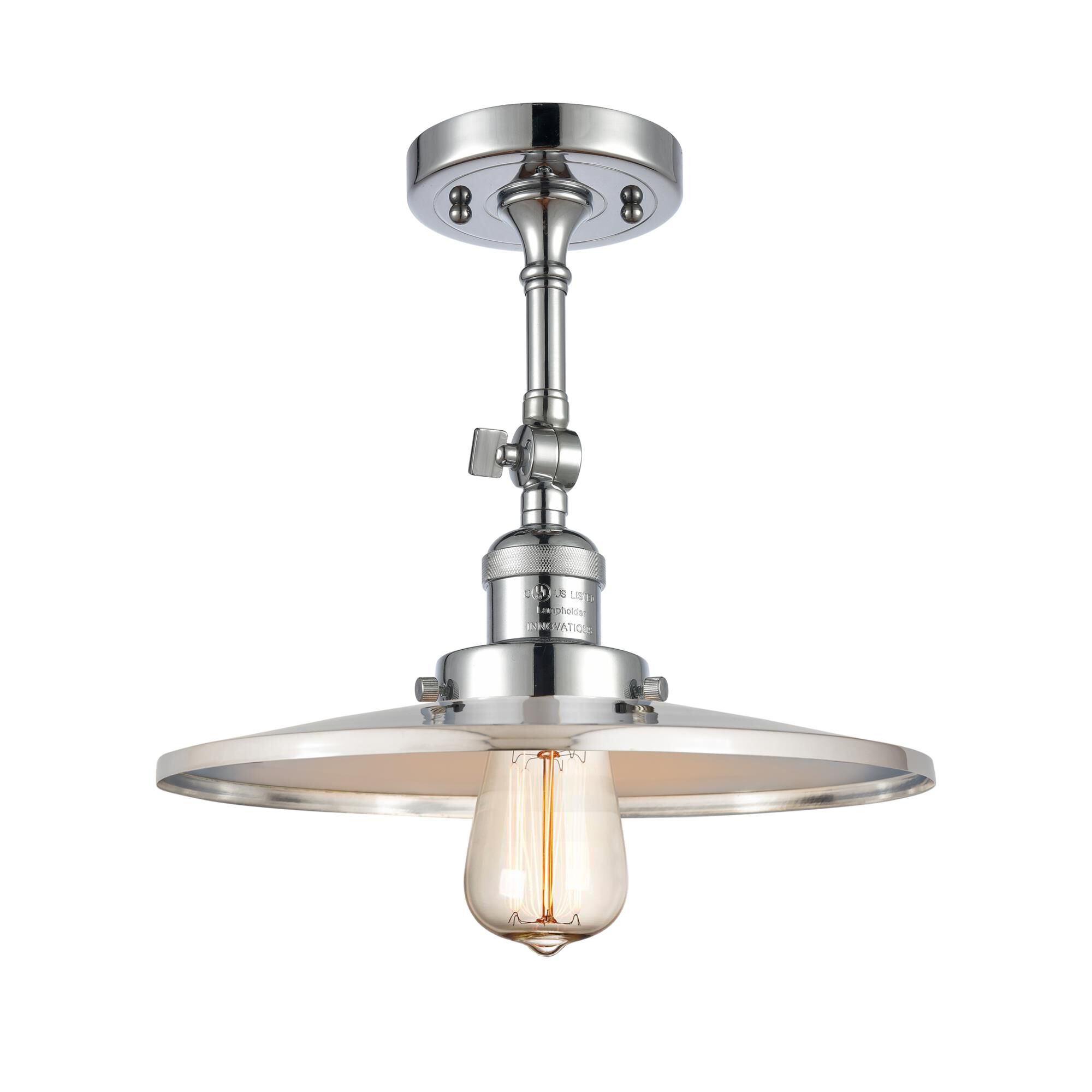 Shown in Polished Chrome finish and Polished Chrome shade