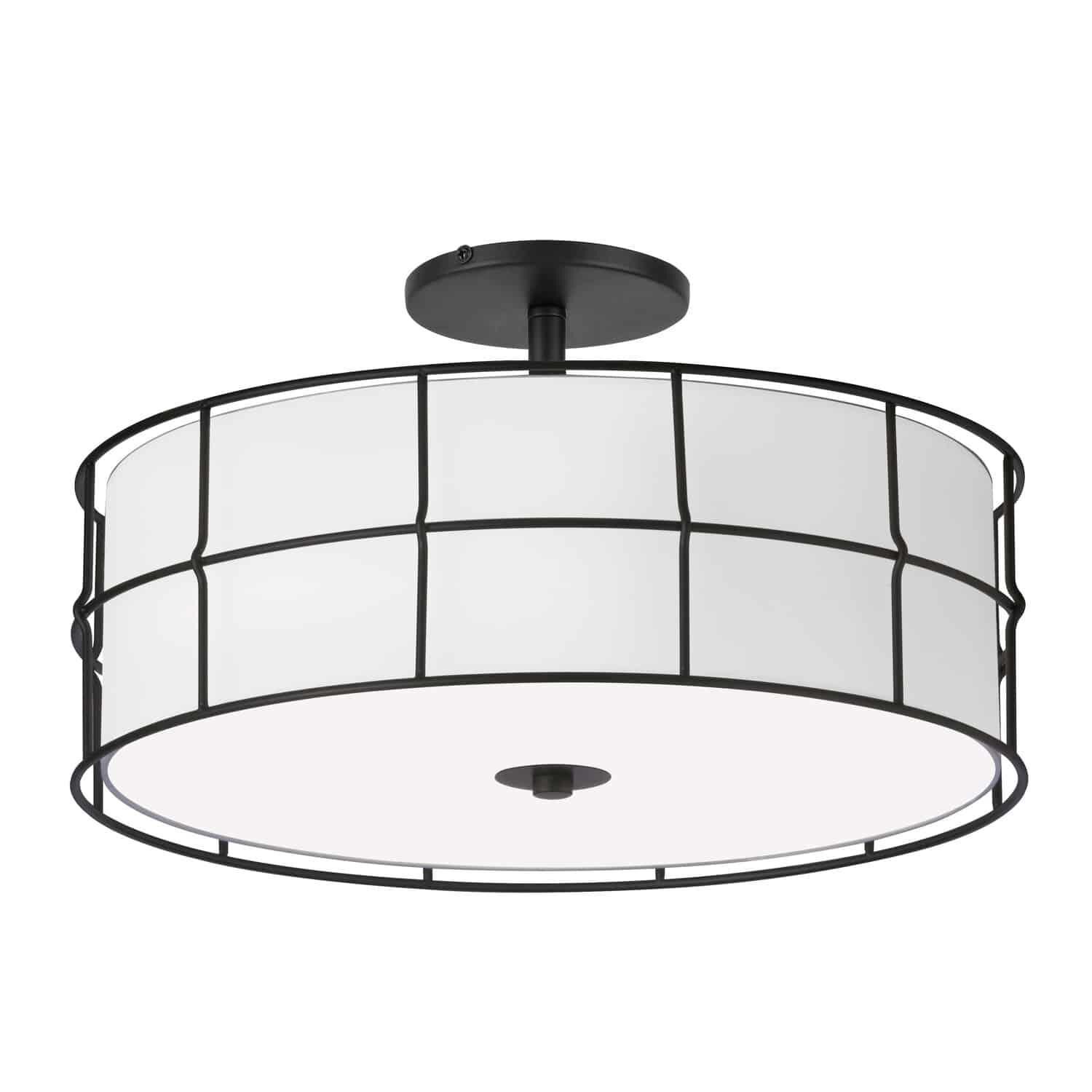 Alcala 16 Inch 3 Light Semi Flush Mount by Dainolite