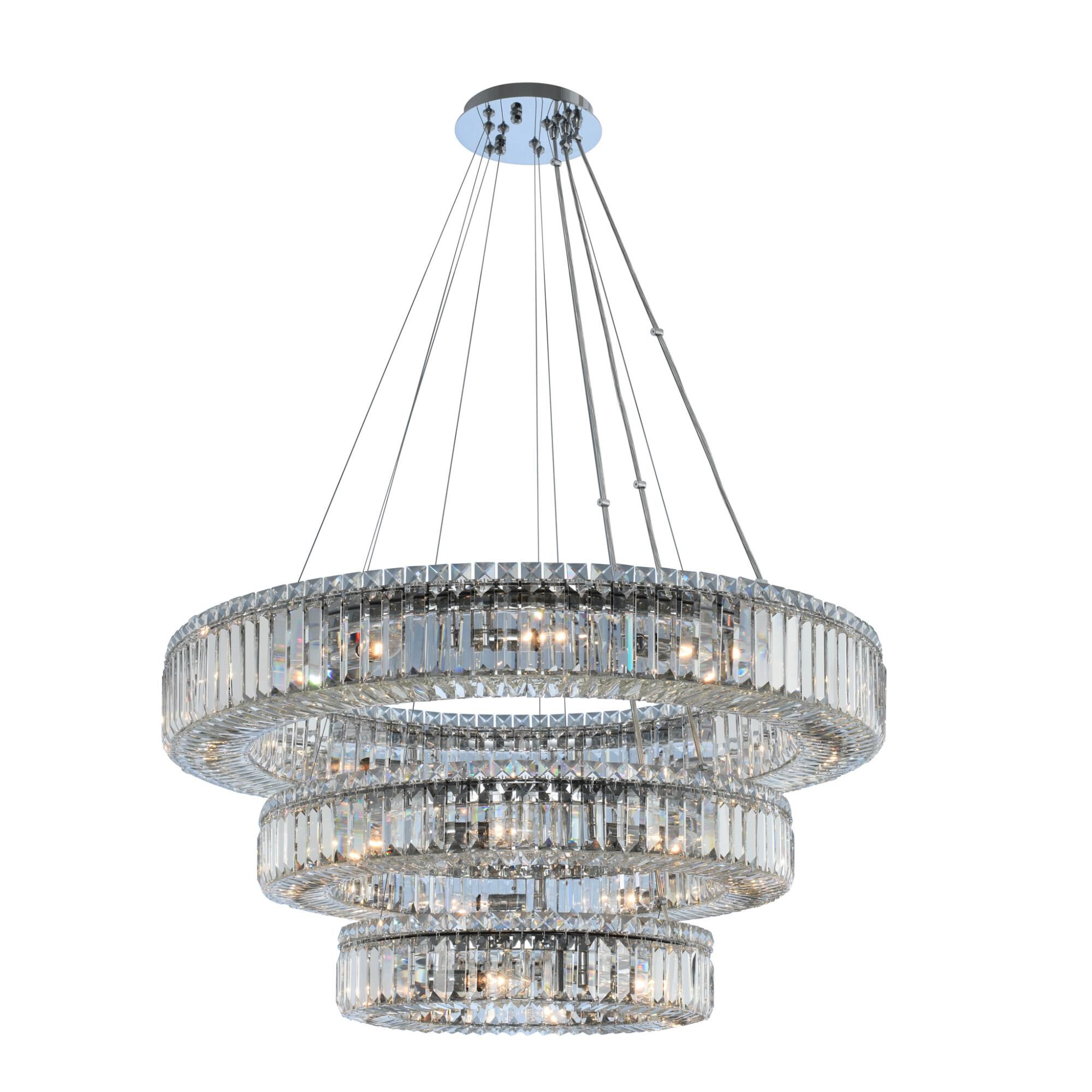 Rondelle 36 Inch 27 Light Chandelier by Allegri