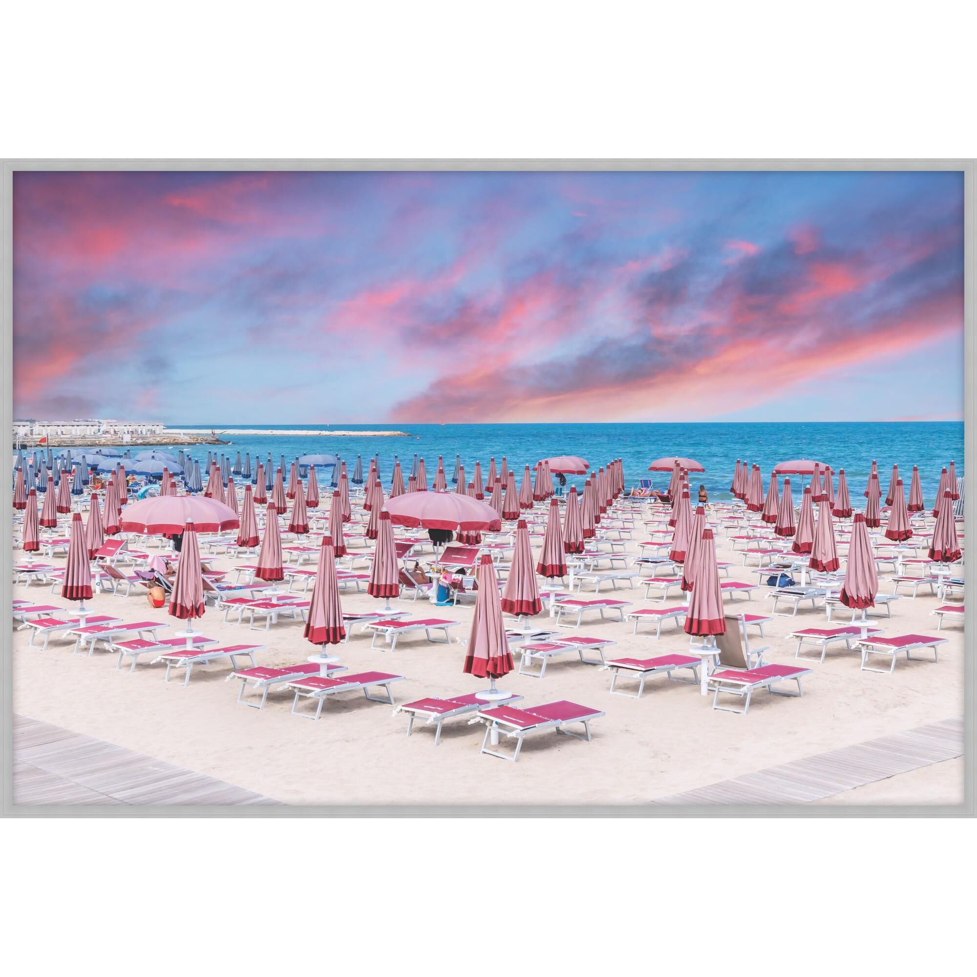 Rs Photo Puglia Sky And Umbrellas Print by LEVEL57