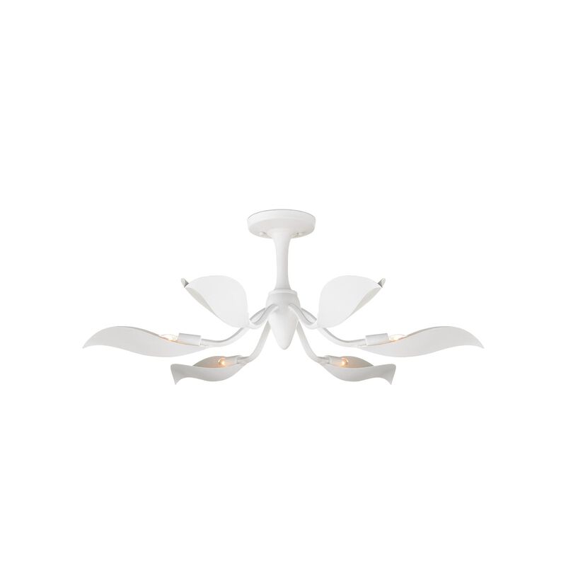 Snowflower 36 Inch 6 Light Semi Flush Mount by Currey & Company
