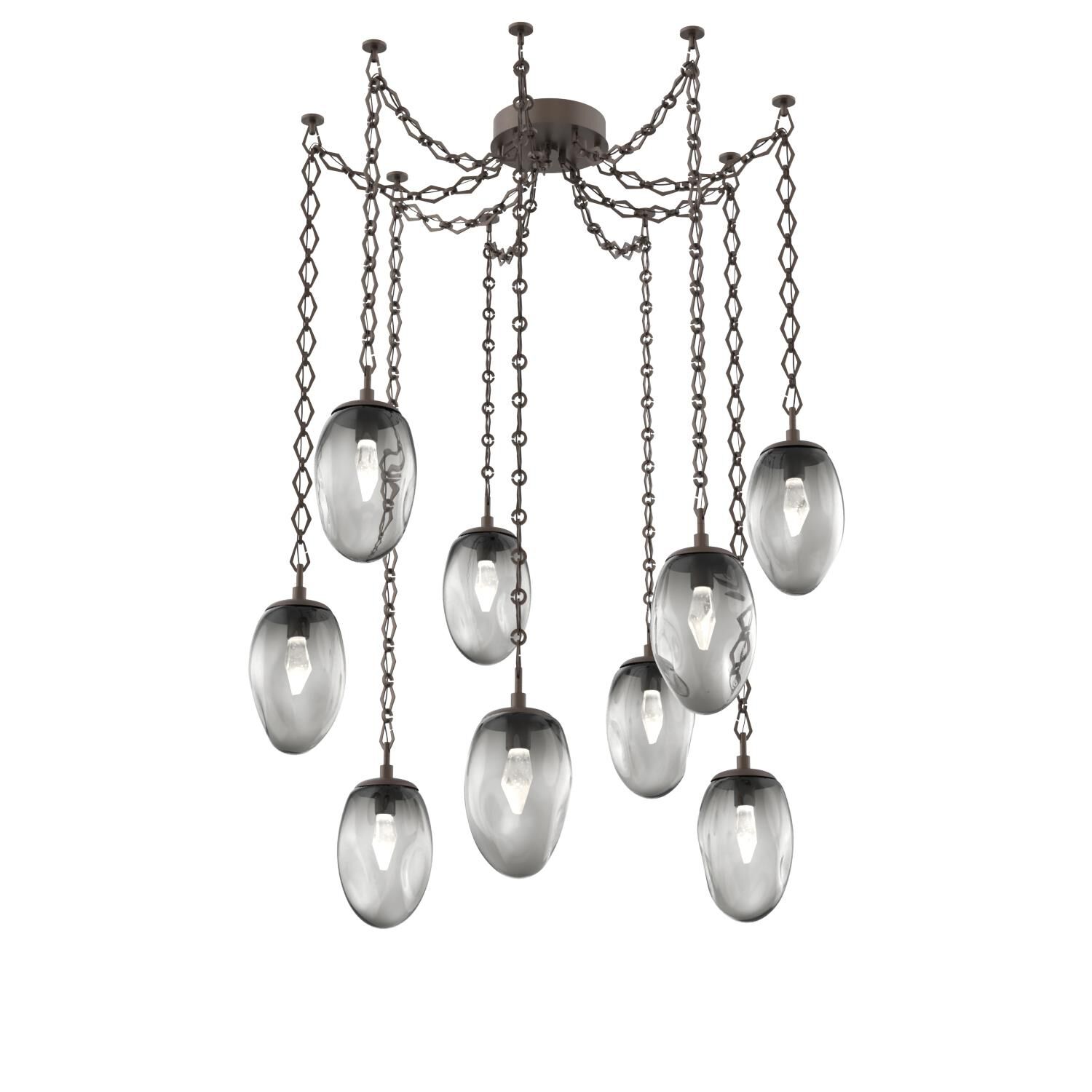 Levi Wilson Meteo 17 Inch Multi Pendant Light by Hammerton Studio