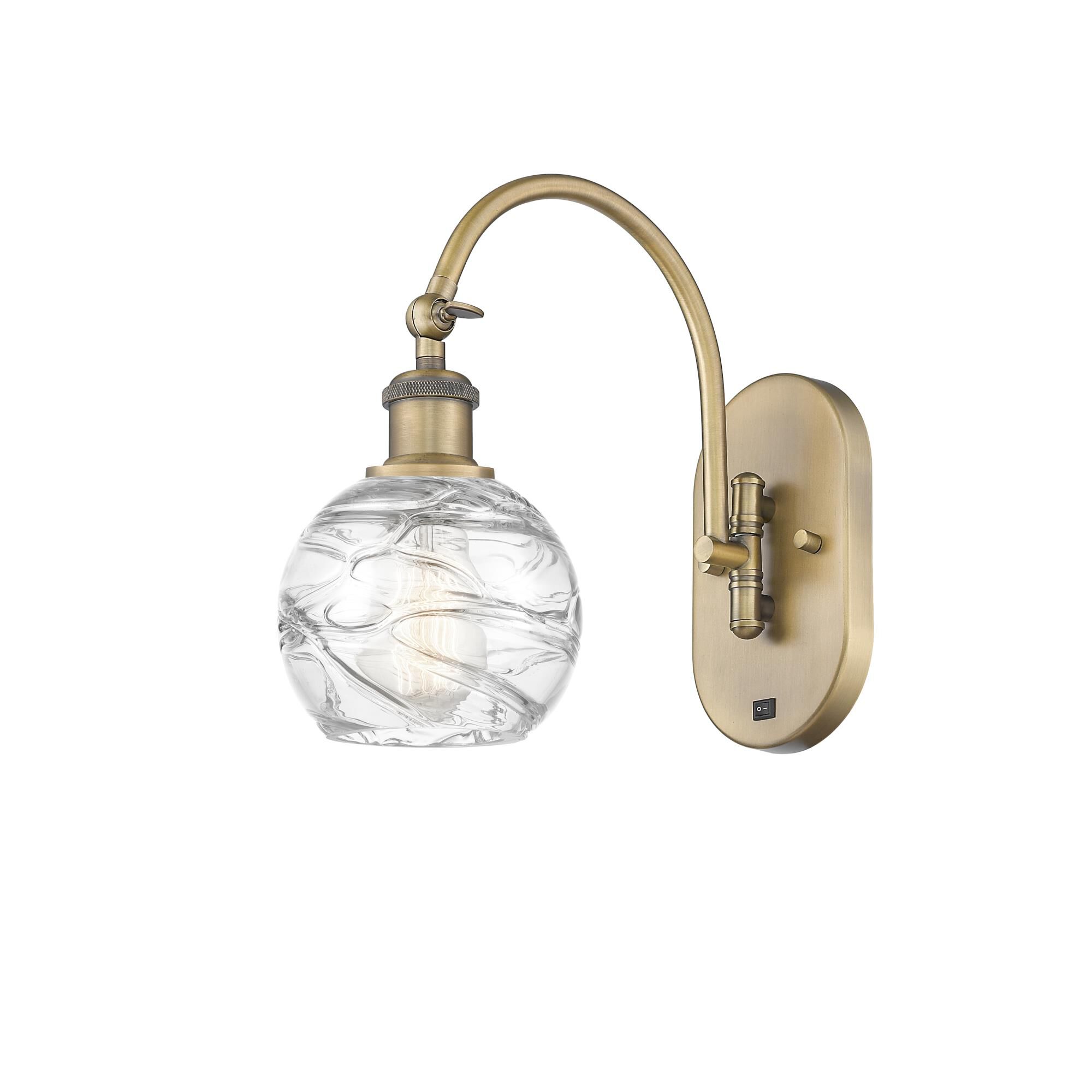 Bruno Marashlian Athens Deco Swirl 6 Inch Wall Swing Lamp by Innovations Lighting