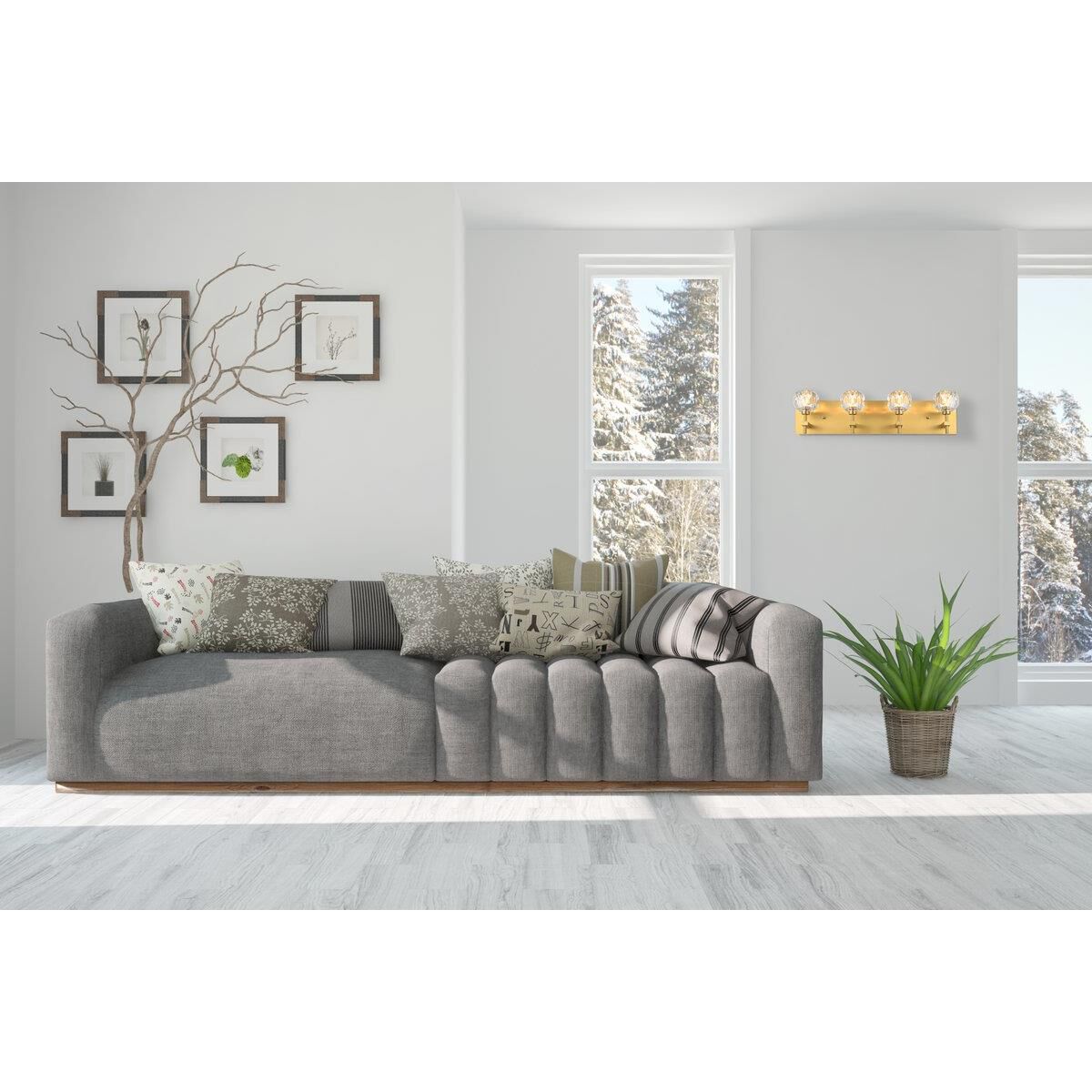 Graham 25 Inch 4 Light LED Bath Vanity Light by Elegant Lighting