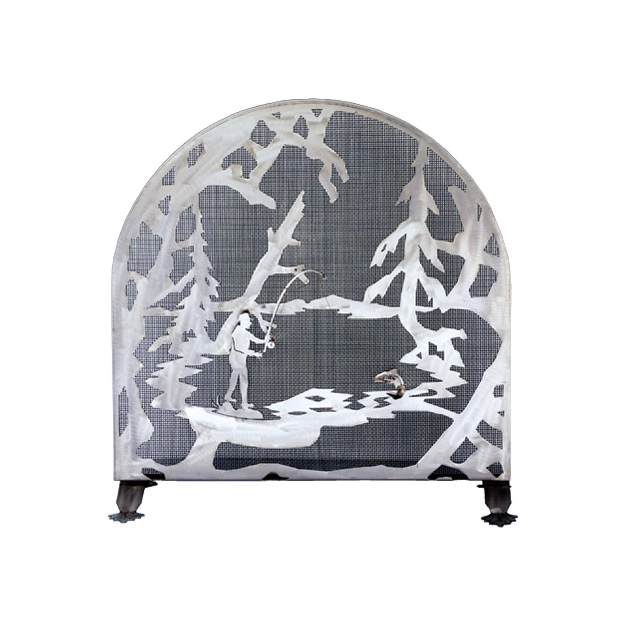 Fly Fishing Creek Fireplace Screen by Meyda Lighting