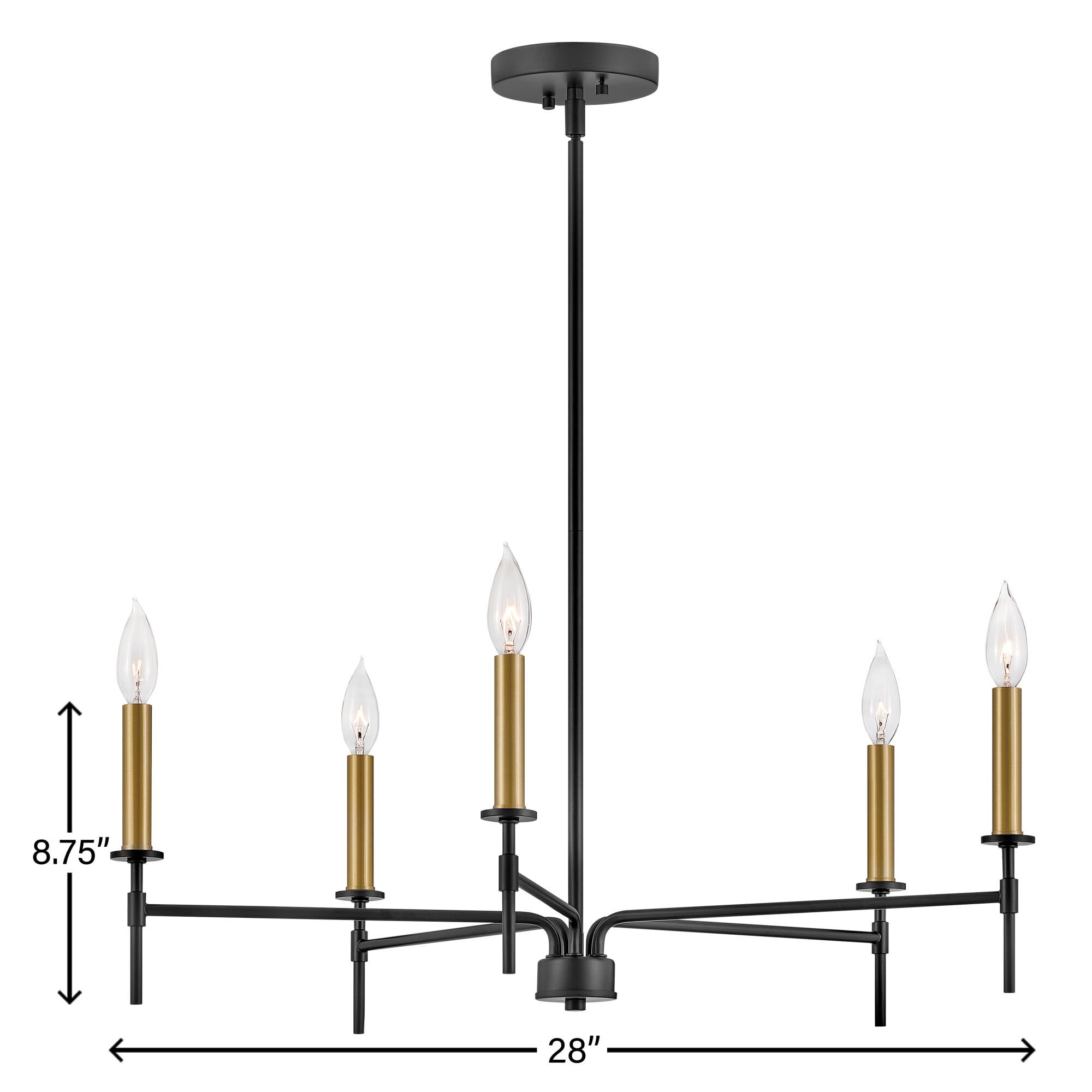 Shown in Black finish and Lacquered Brass accent