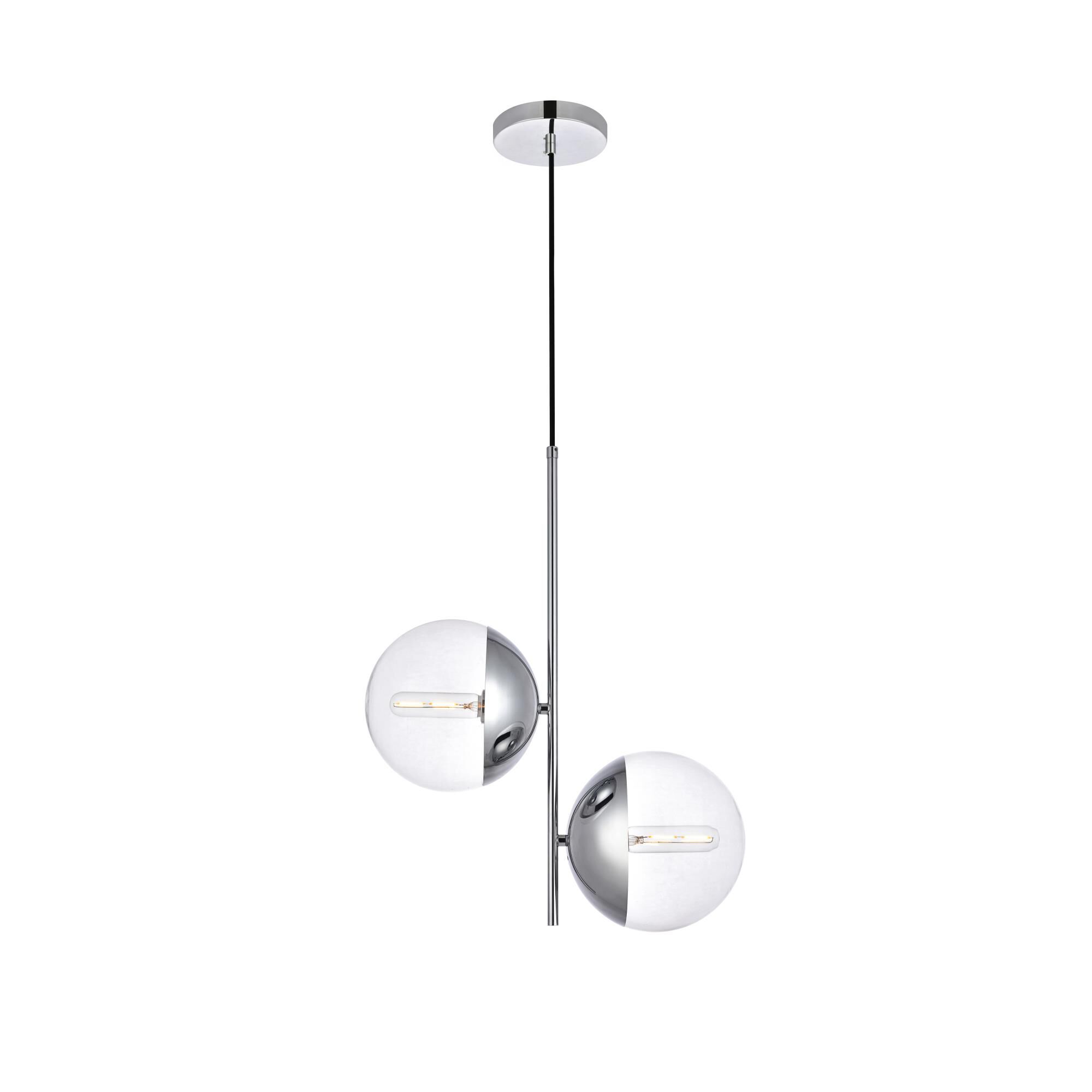 Shown in Chrome finish and Clear glass