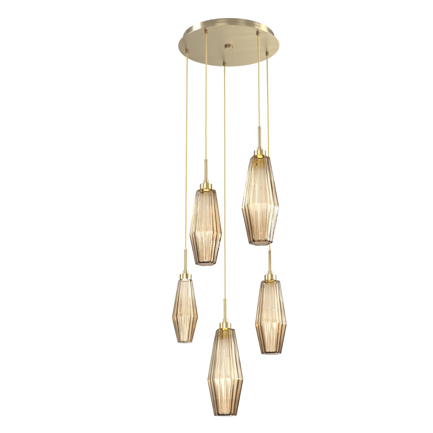 Aalto 19 Inch 5 Light LED Multi Light Pendant by Hammerton Studio