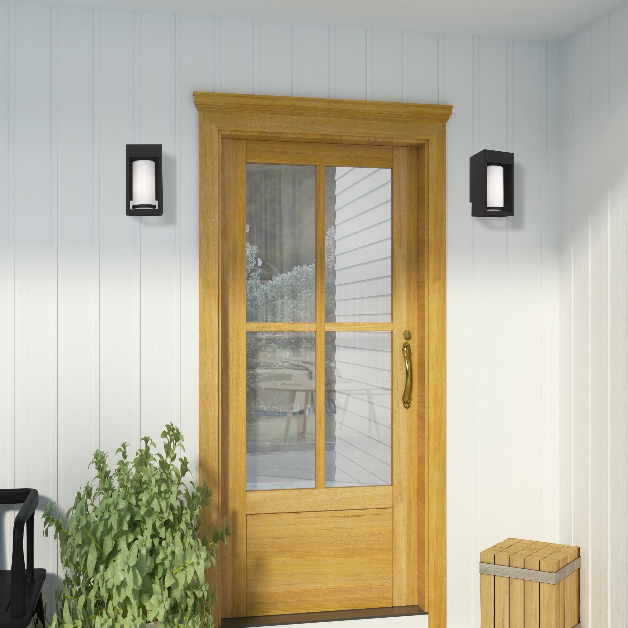 Bleecker 9 Inch Tall 1 Light Outdoor Wall Light by Livex Lighting