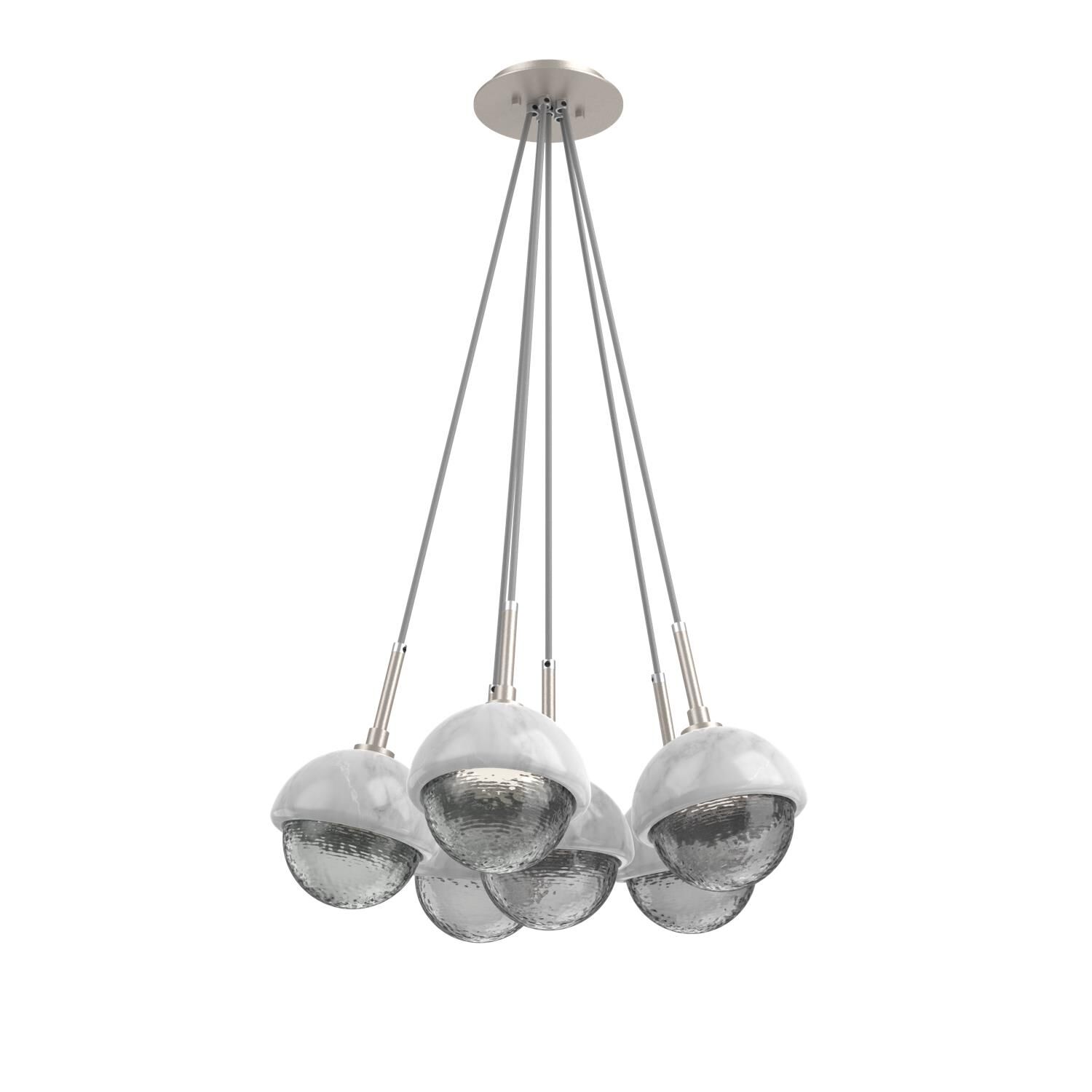 Shown in Beige Silver finish and Smoke glass and White Marble accent