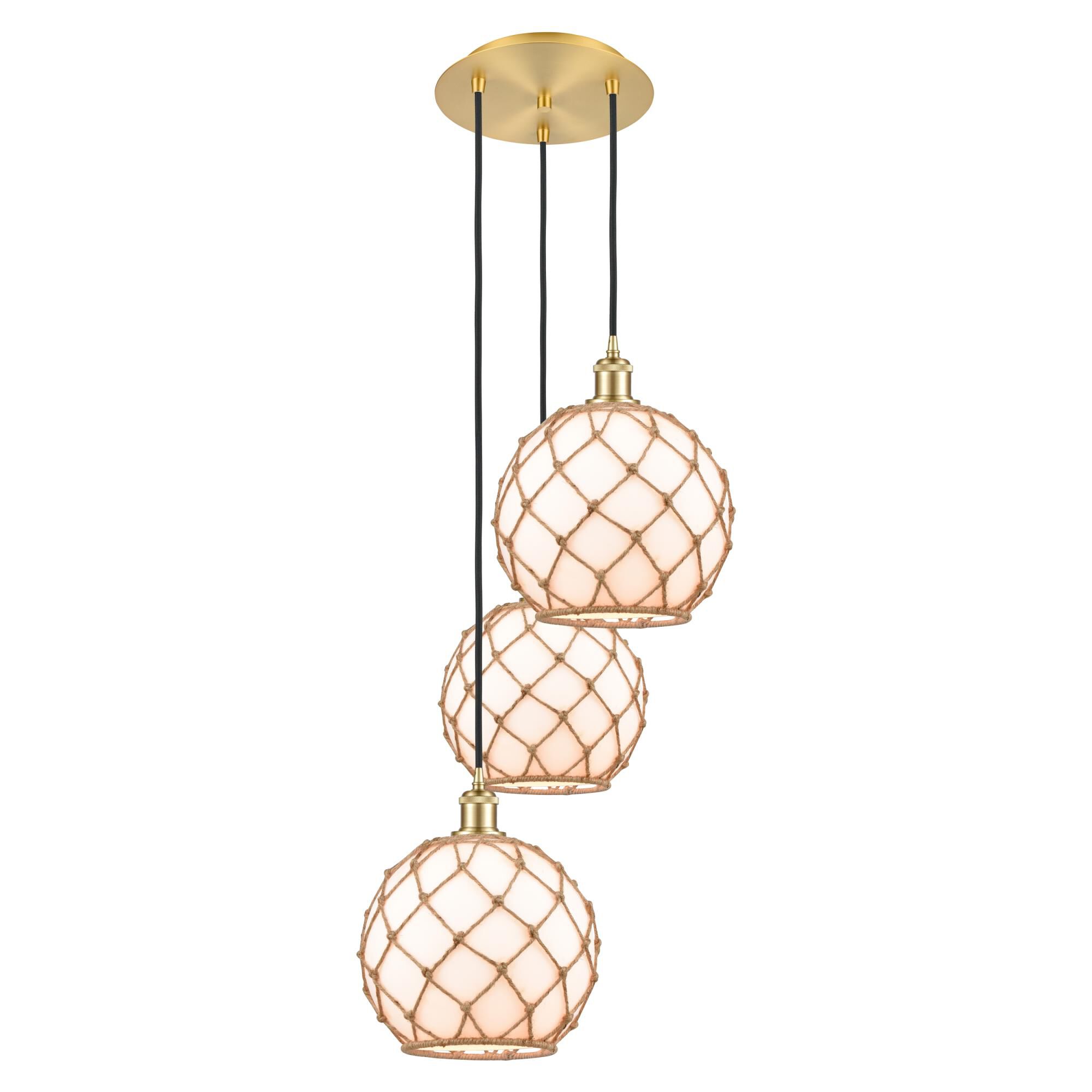 Bruno Marashlian Farmhouse Rope 17 Inch Multi Light Pendant by Innovations Lighting