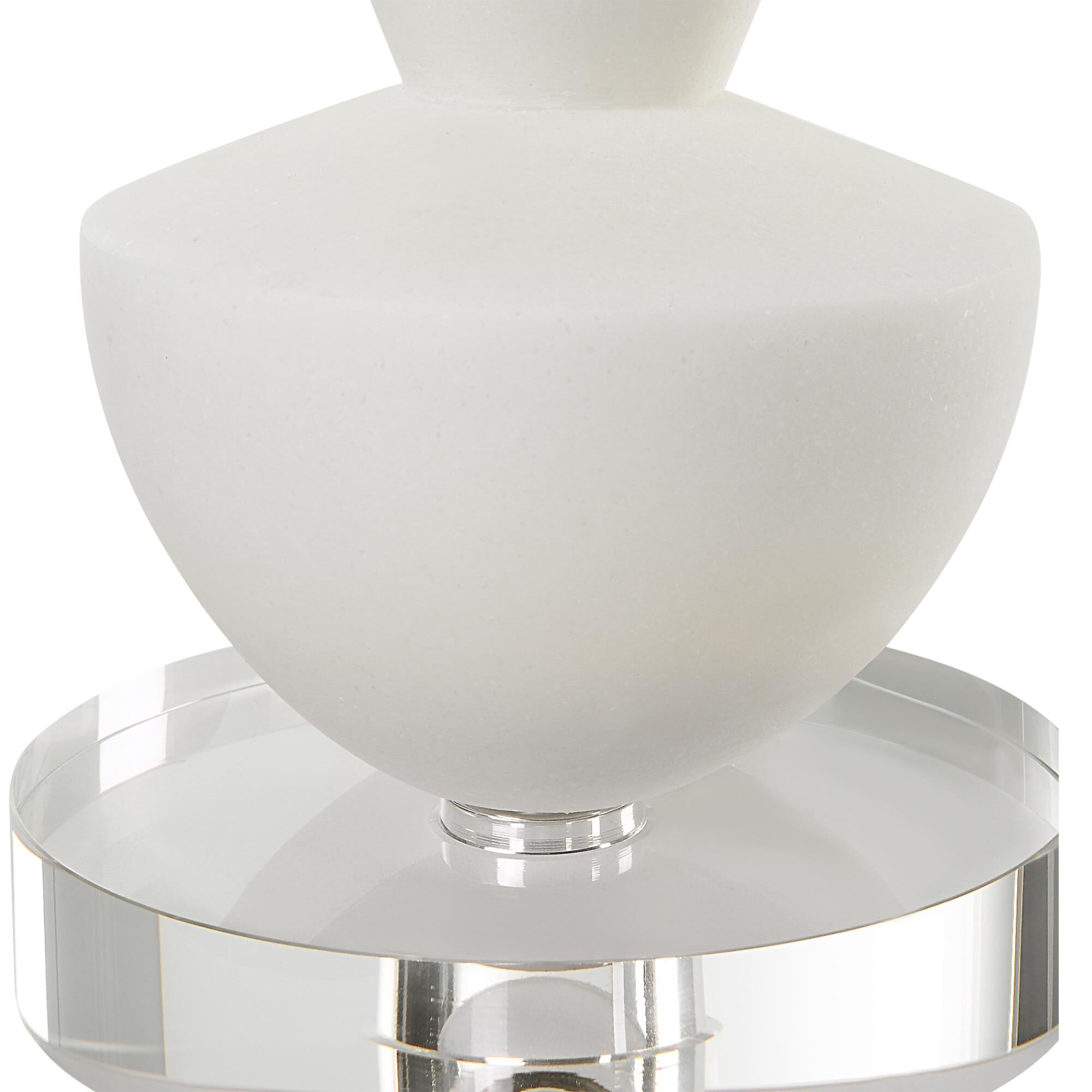 Shown in Sculptural Candle Holders Crafted From Ivory Man-Made Stone That Accurately Replicates The Look Of T finish