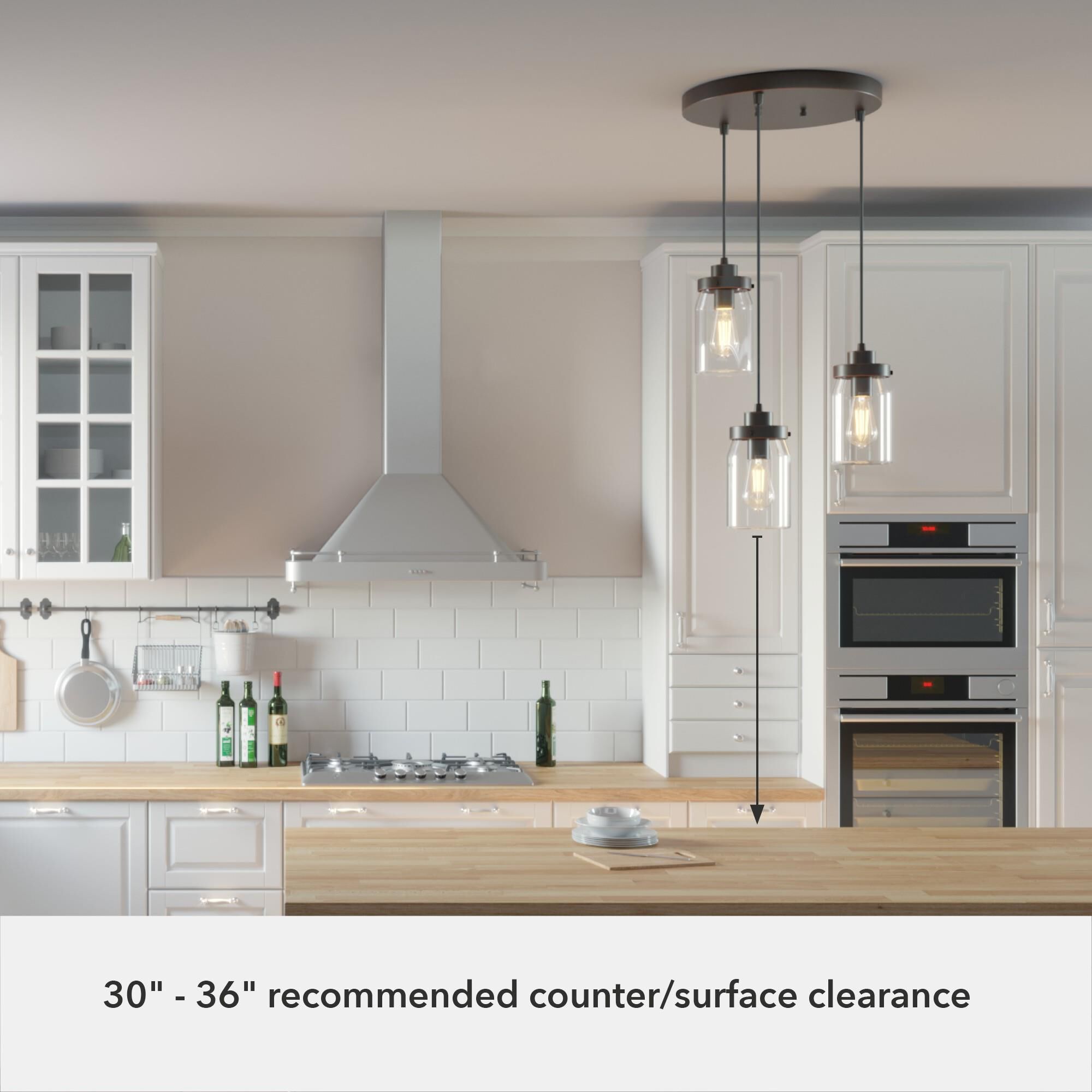 Devon Park 14 Inch 3 Light Multi Light Pendant by Hunter Fan