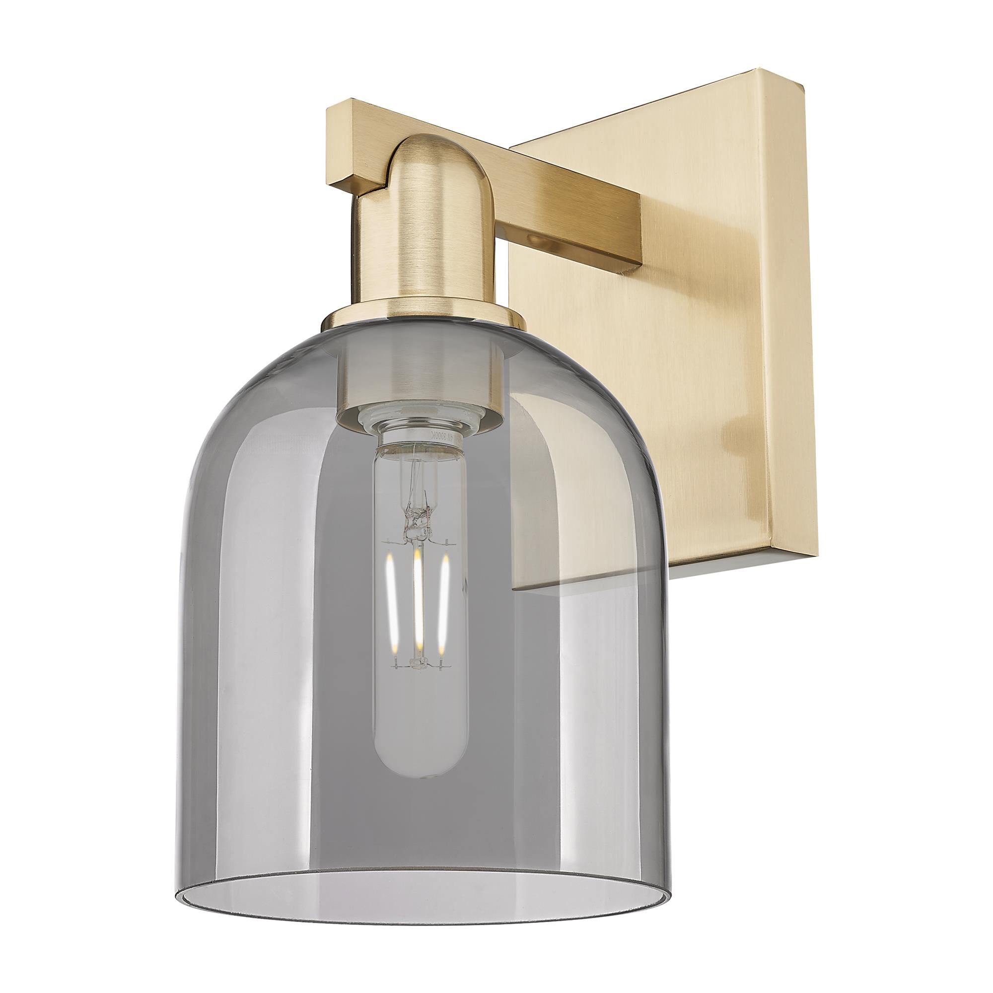 Shown in Champagne Bronze finish and Light Smoke glass