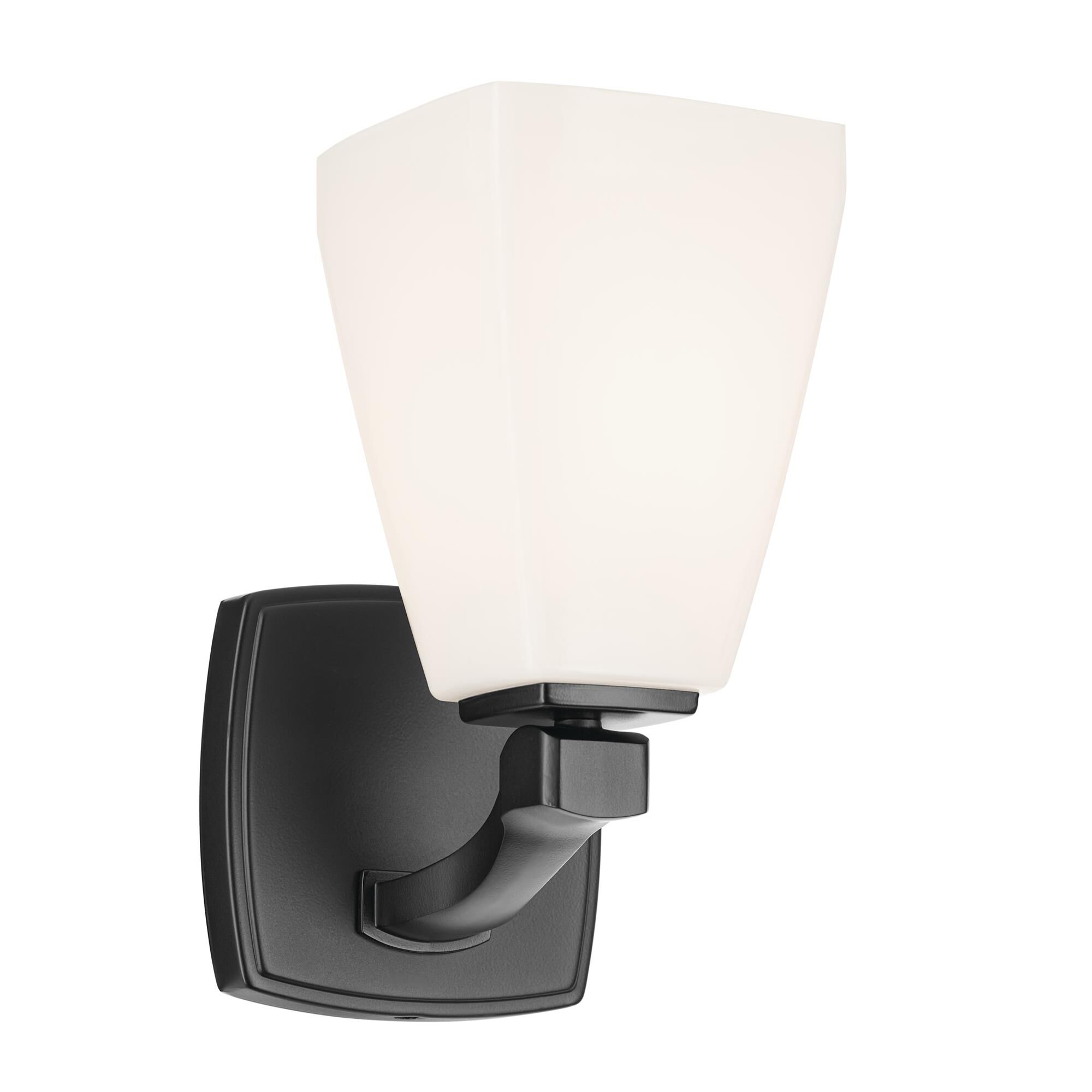 Shown in Black finish and Opal glass