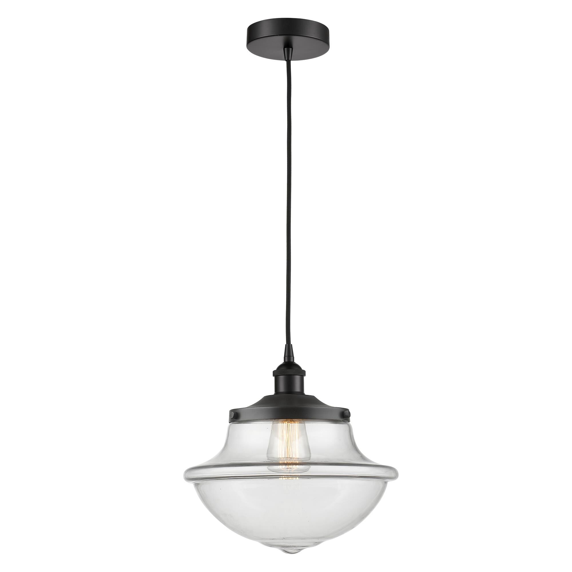 Shown in Matte Black finish and Clear glass