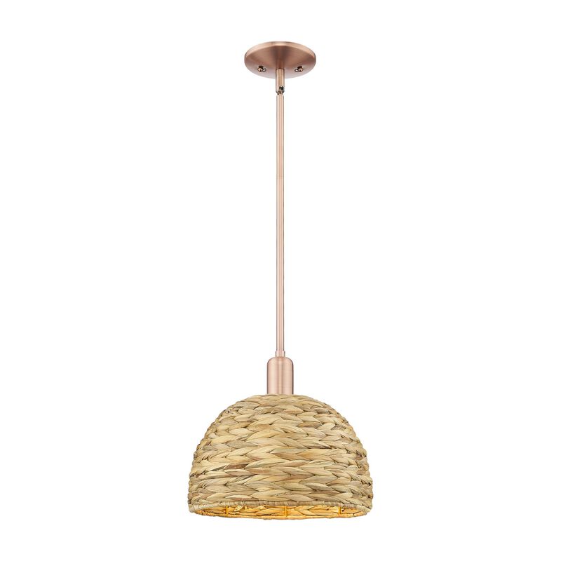 Bruno Marashlian Woven Rattan 12 Inch Mini Pendant by Innovations Lighting