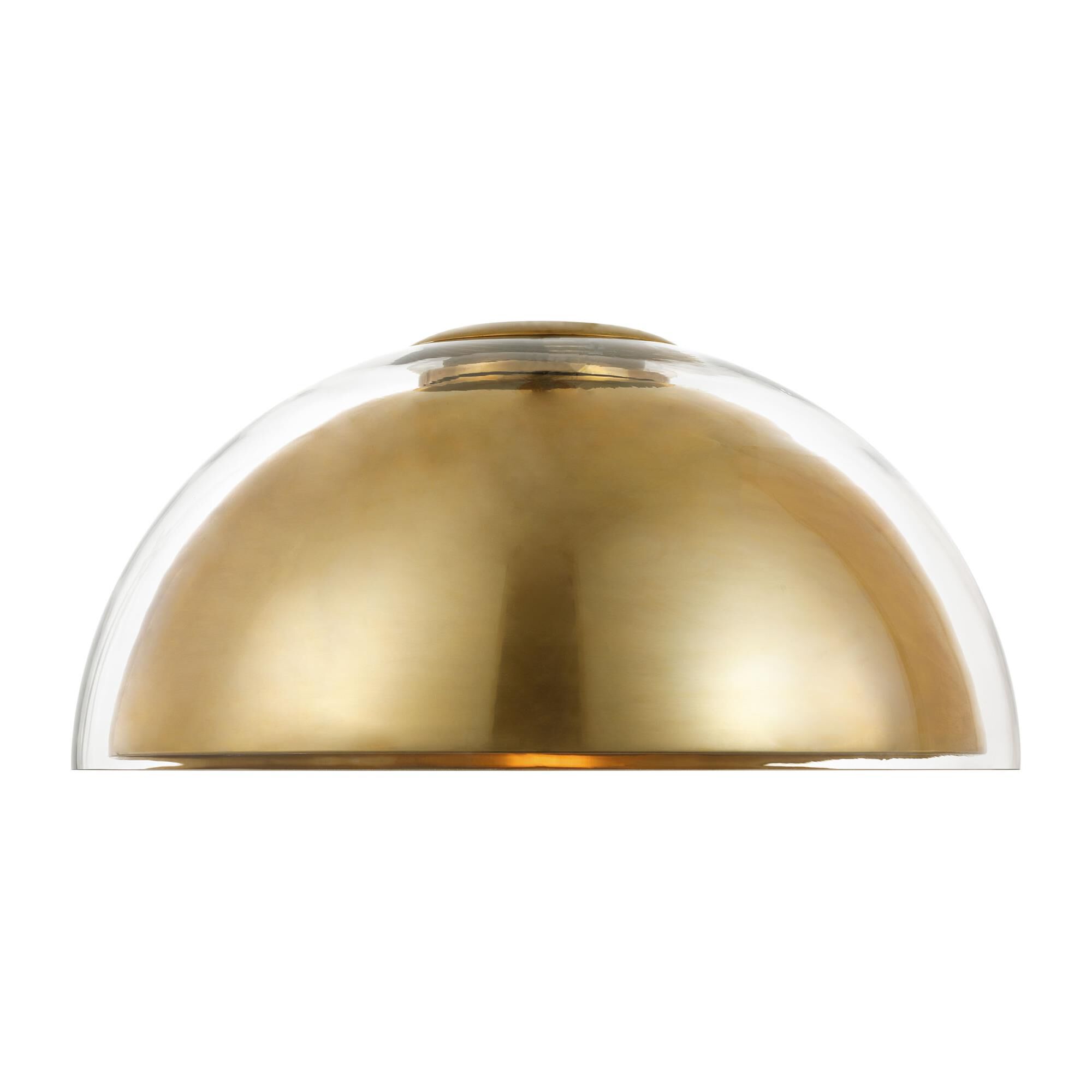 Shown in Hand-Rubbed Antique Brass finish and Clear glass