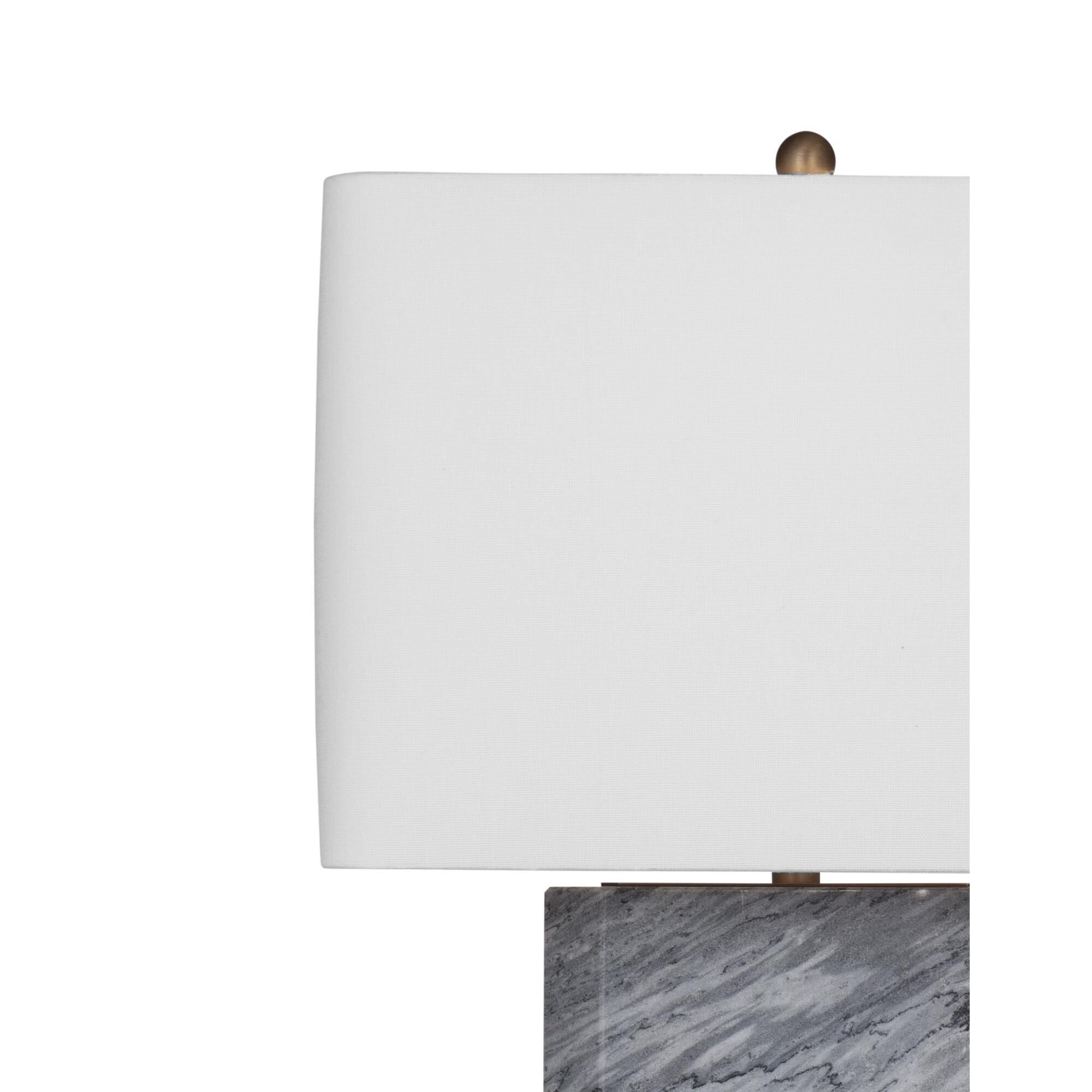 Shown in Grey Marble finish and White shade