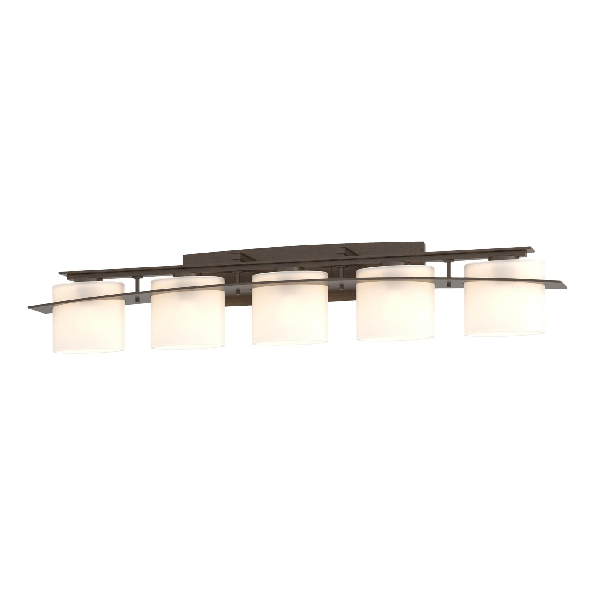 Shown in Bronze finish and Opal  glass