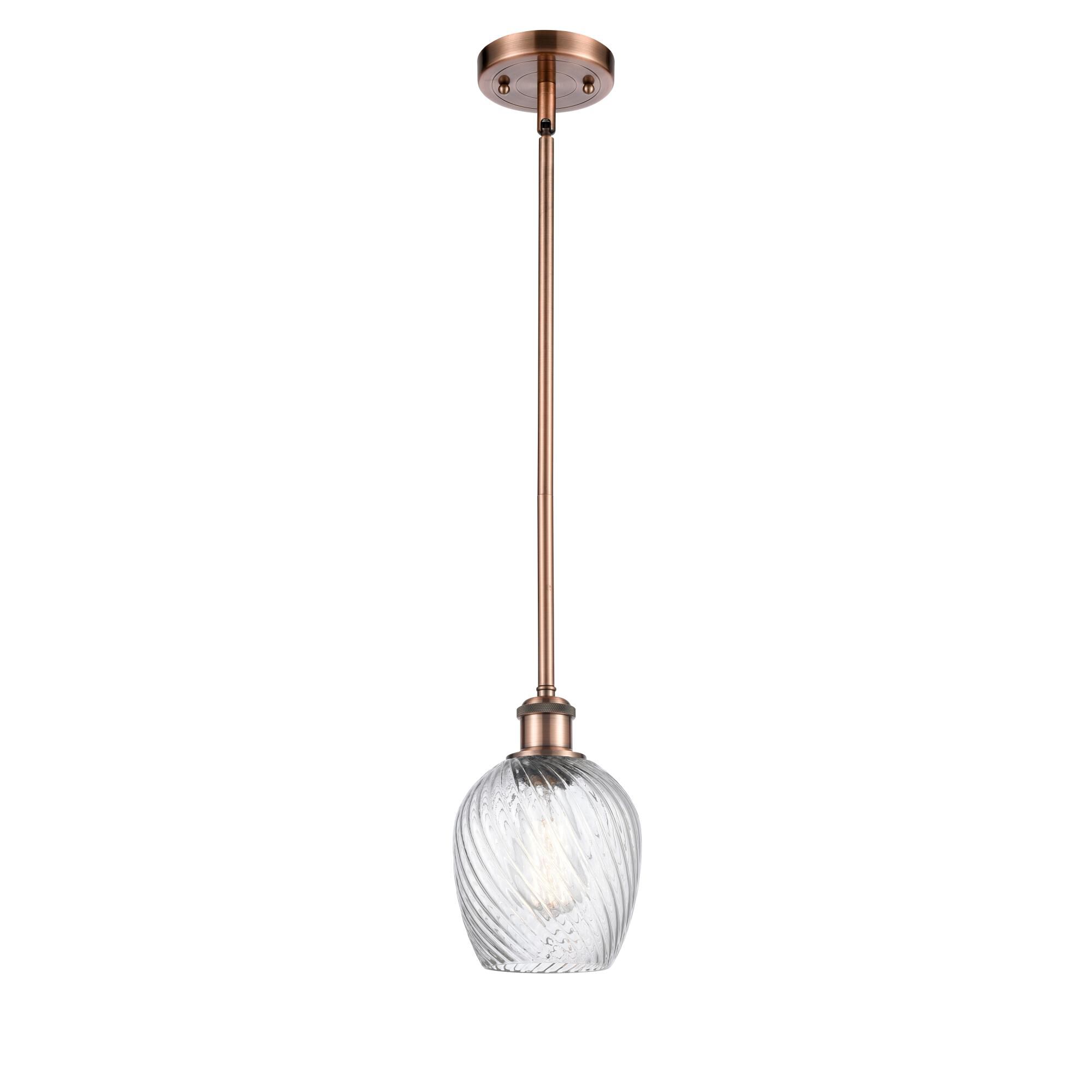 Shown in Antique Copper finish and Globe glass