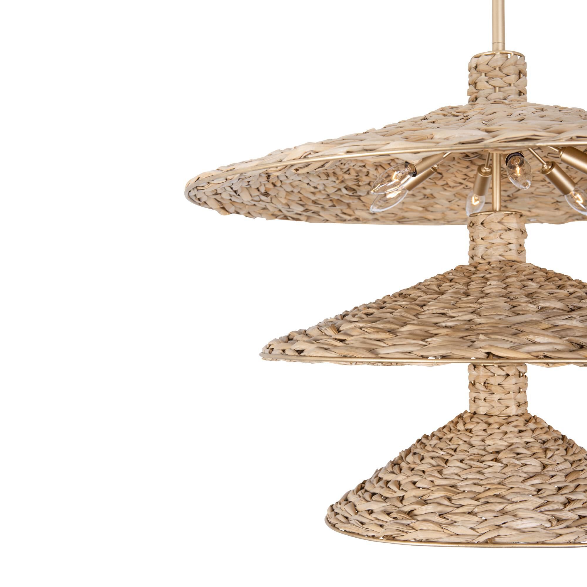 Shown in French Gold/Natural Seagrass finish and Natural Seagrass shade