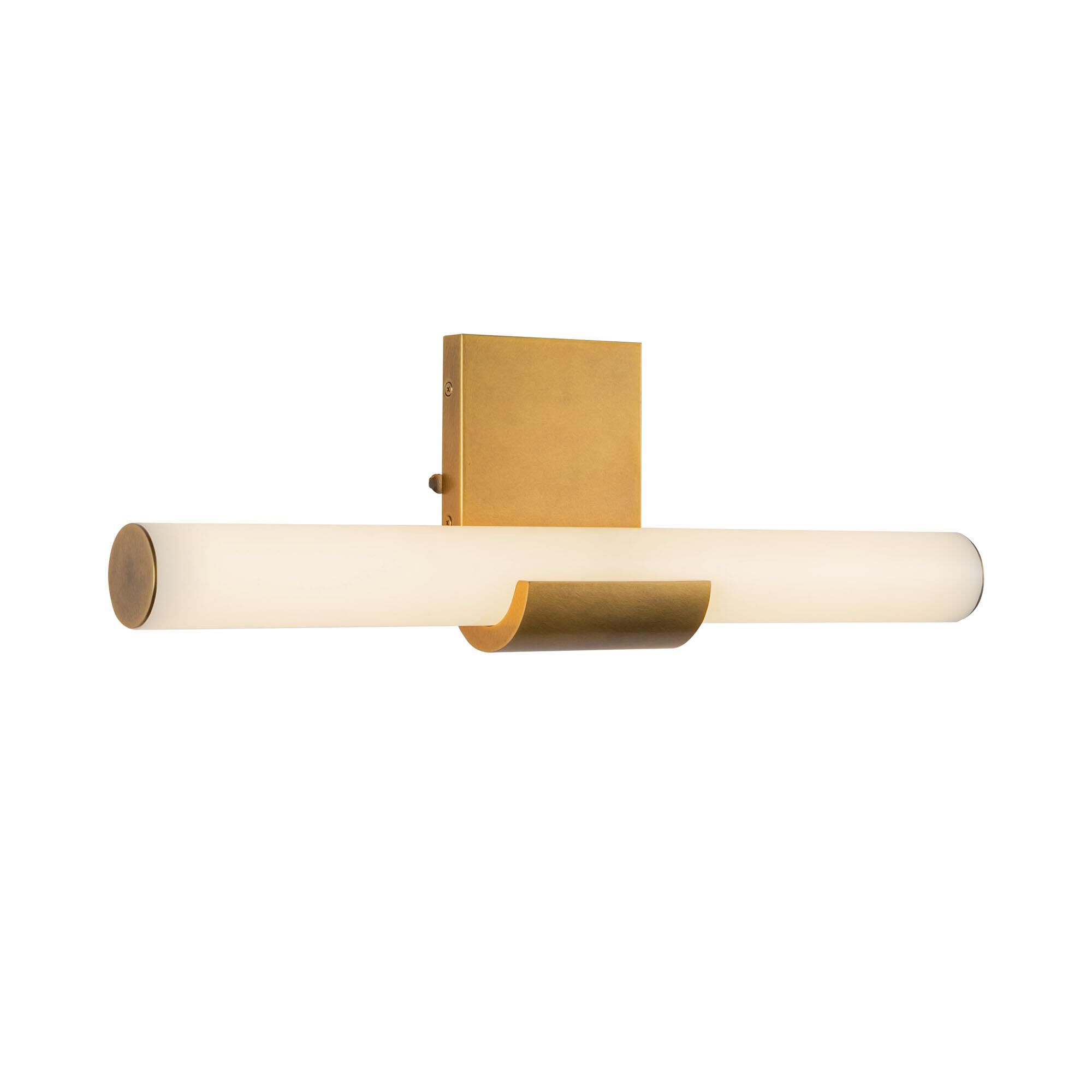 Shown in Vintage Brass finish and Opal glass