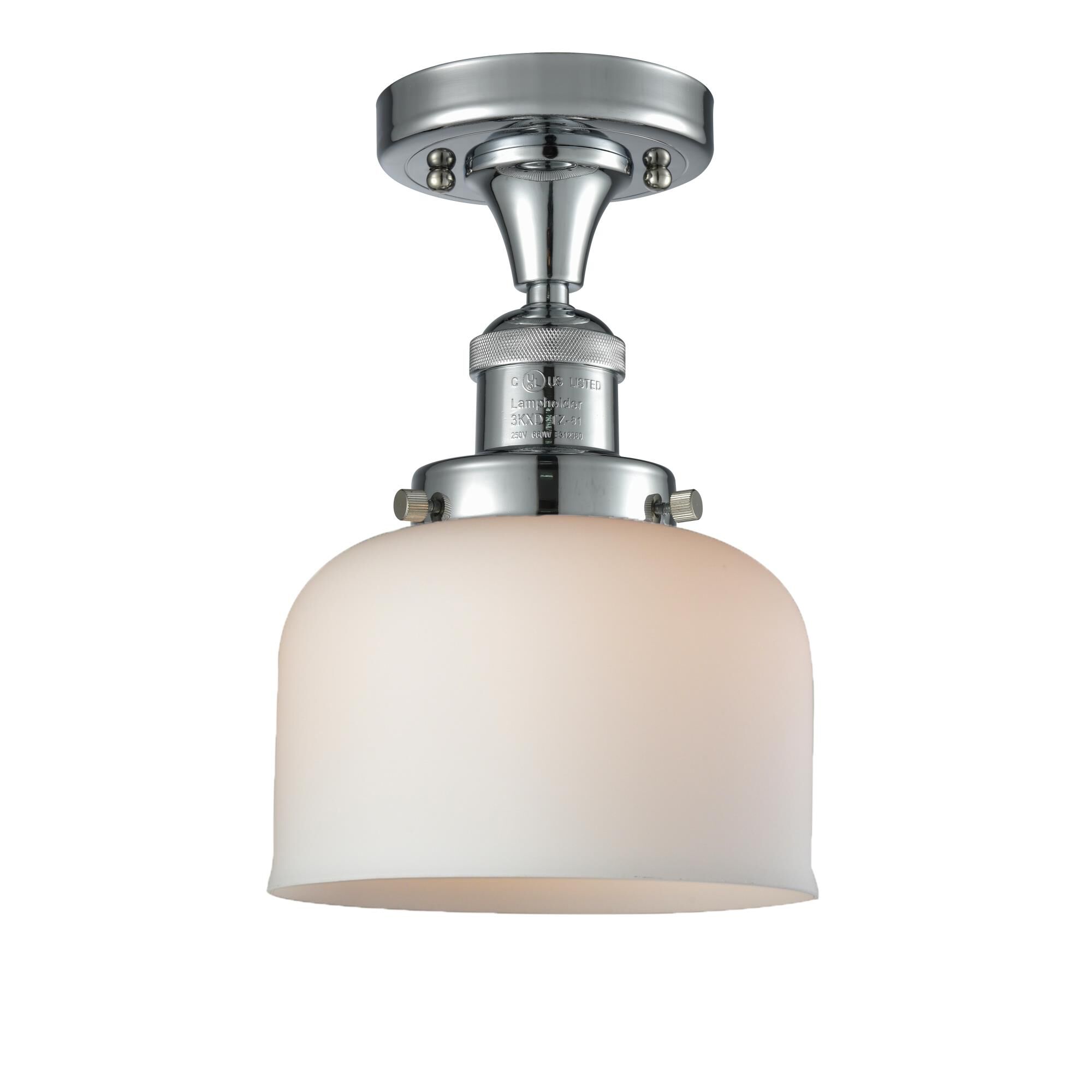 Bruno Marashlian Large Bell 8 Inch 1 Light Semi Flush Mount by Innovations Lighting
