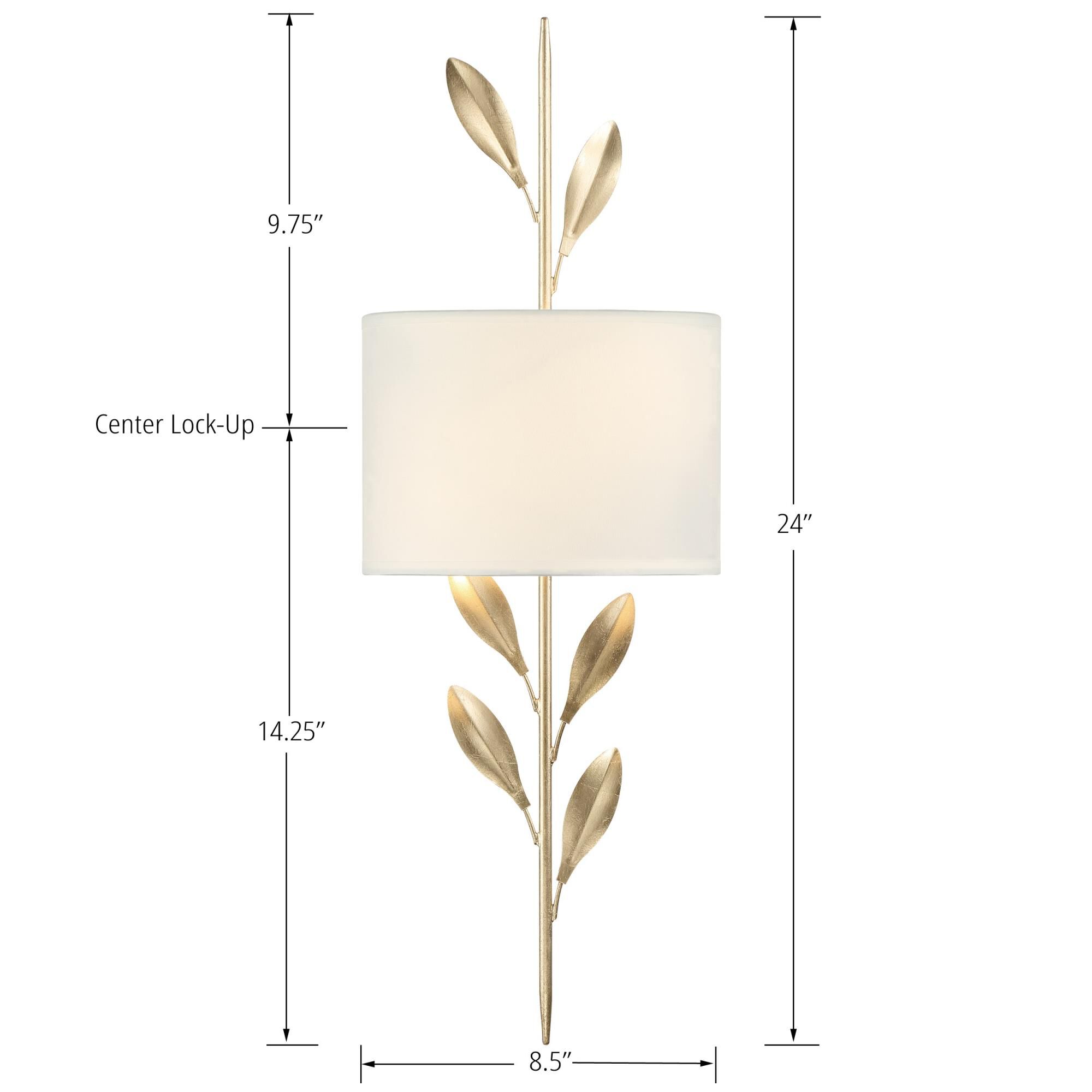 Broche 24 Inch Wall Sconce by Crystorama