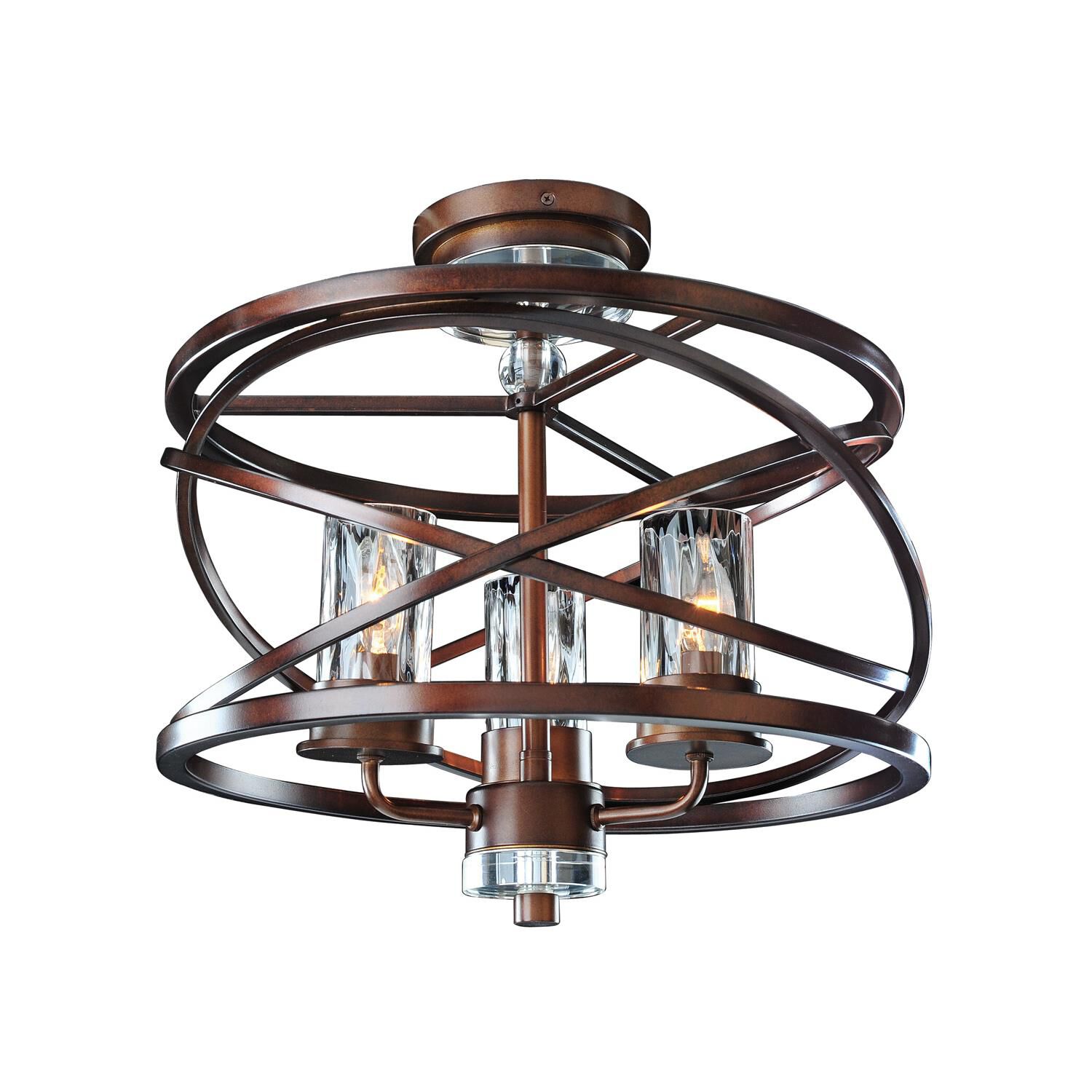 Eternity 3 Light Semi Flush Mount by Kalco Lighting