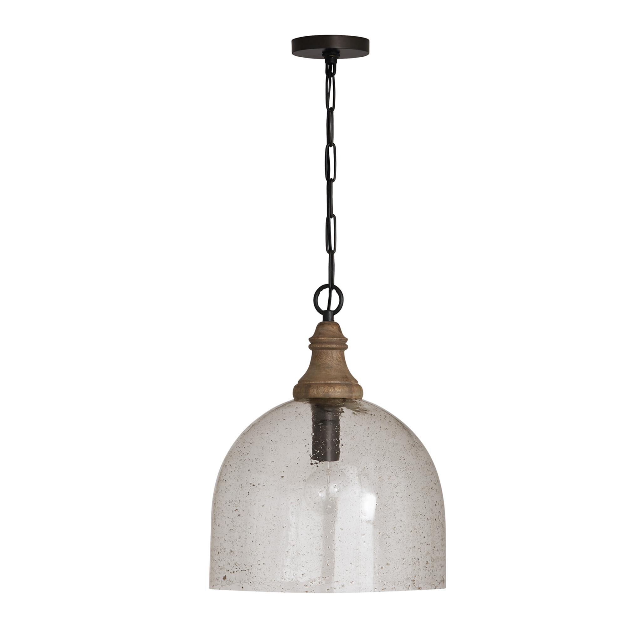 Shown in Grey Wash And Dark Pewter finish and Clear Seeded glass