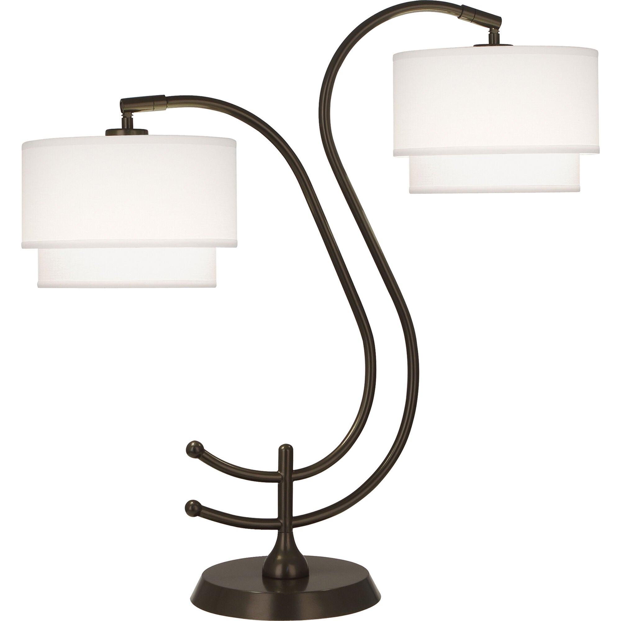 Shown in Dark Bronze finish and Ascot White shade