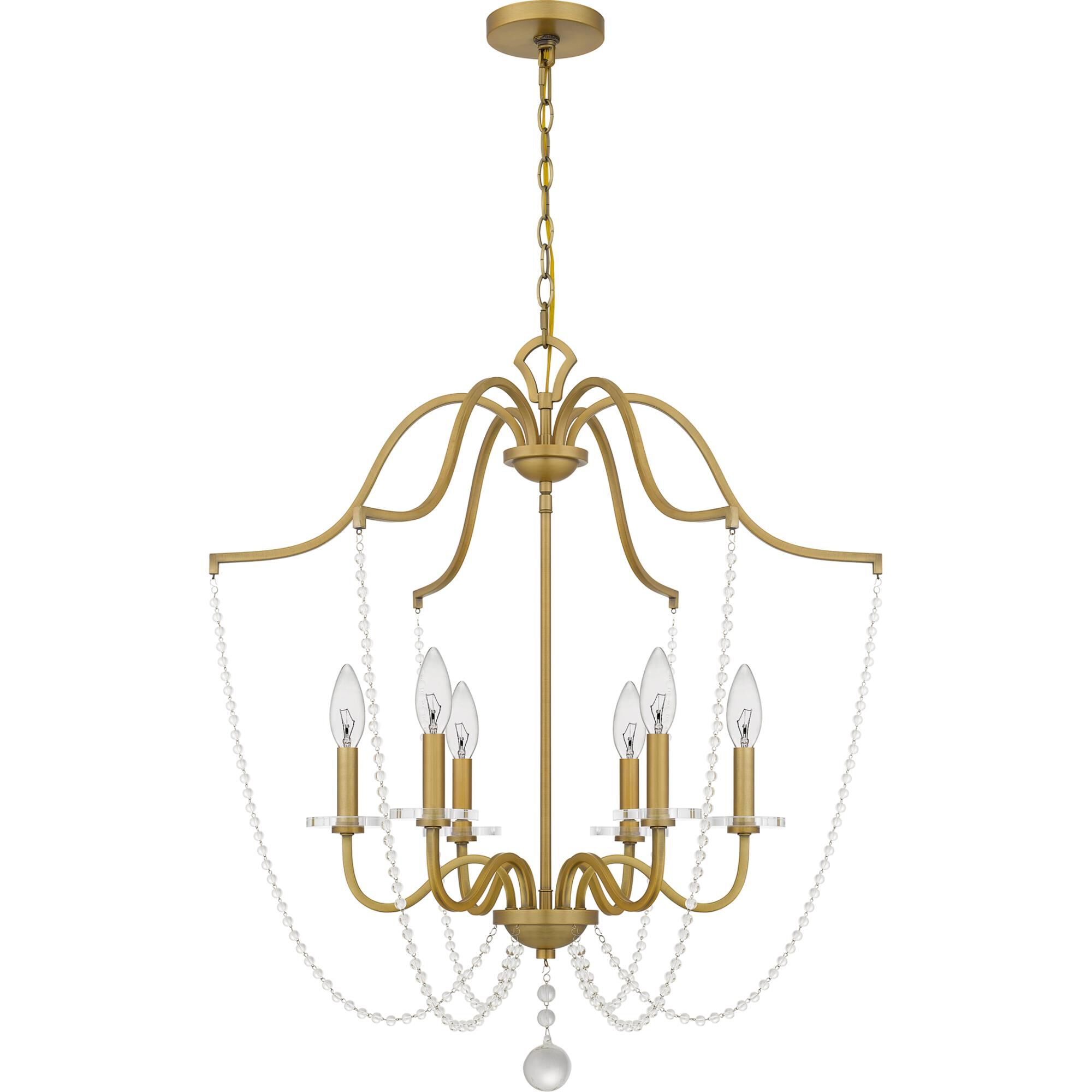 Sunday 28 Inch 6 Light Chandelier by Quoizel