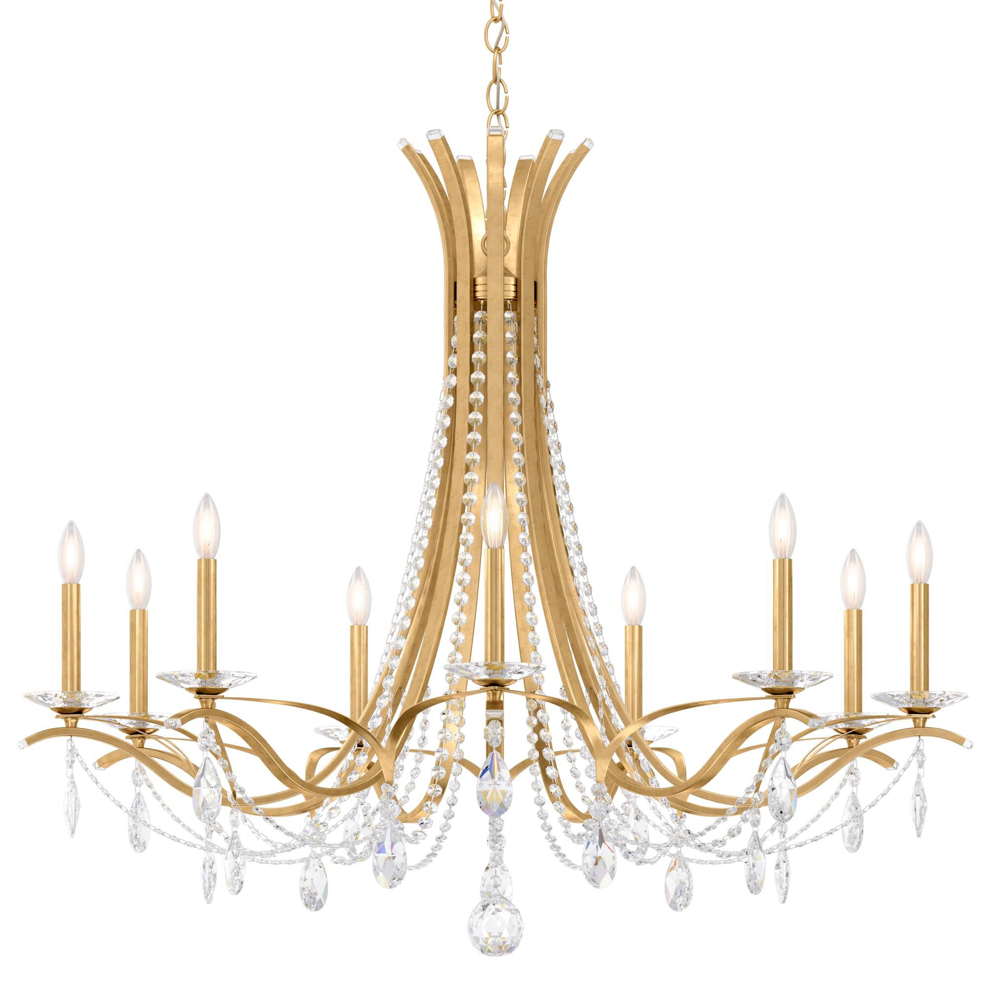 Shown in Heirloom Gold finish and Clear Heritage crystal