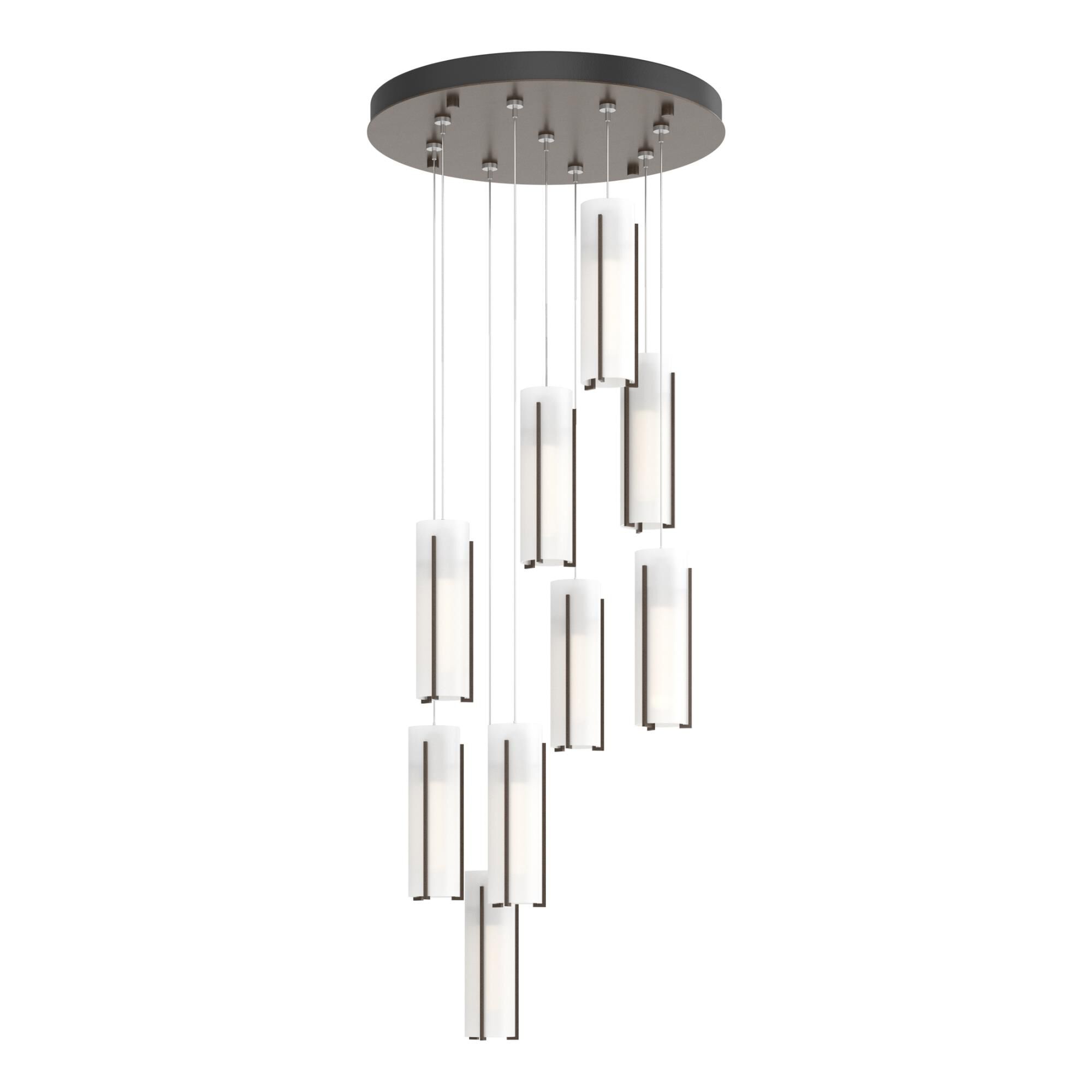 Exos Glass 21 Inch Multi Light Pendant by Hubbardton Forge