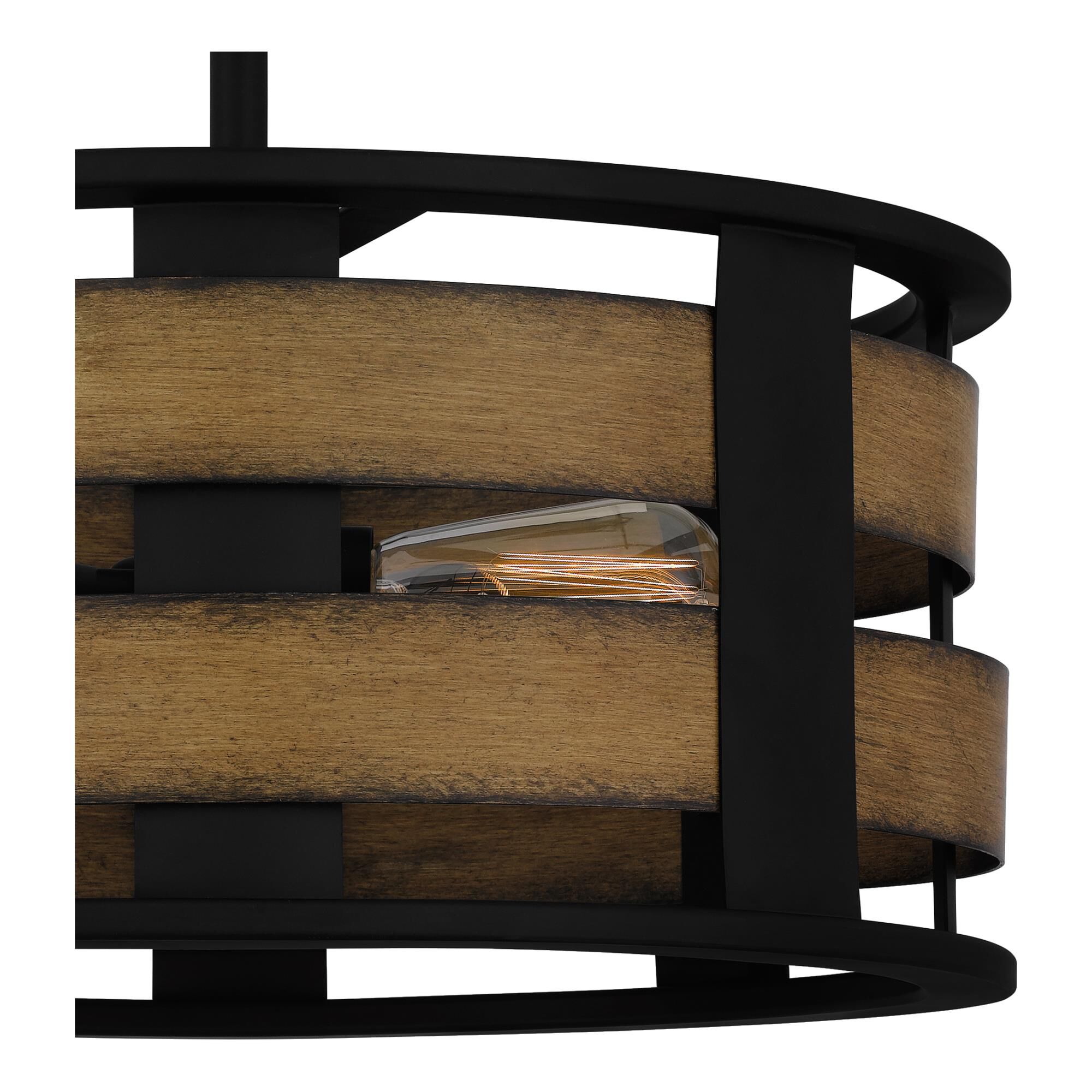 Milton 16 Inch 3 Light Semi Flush Mount by Quoizel