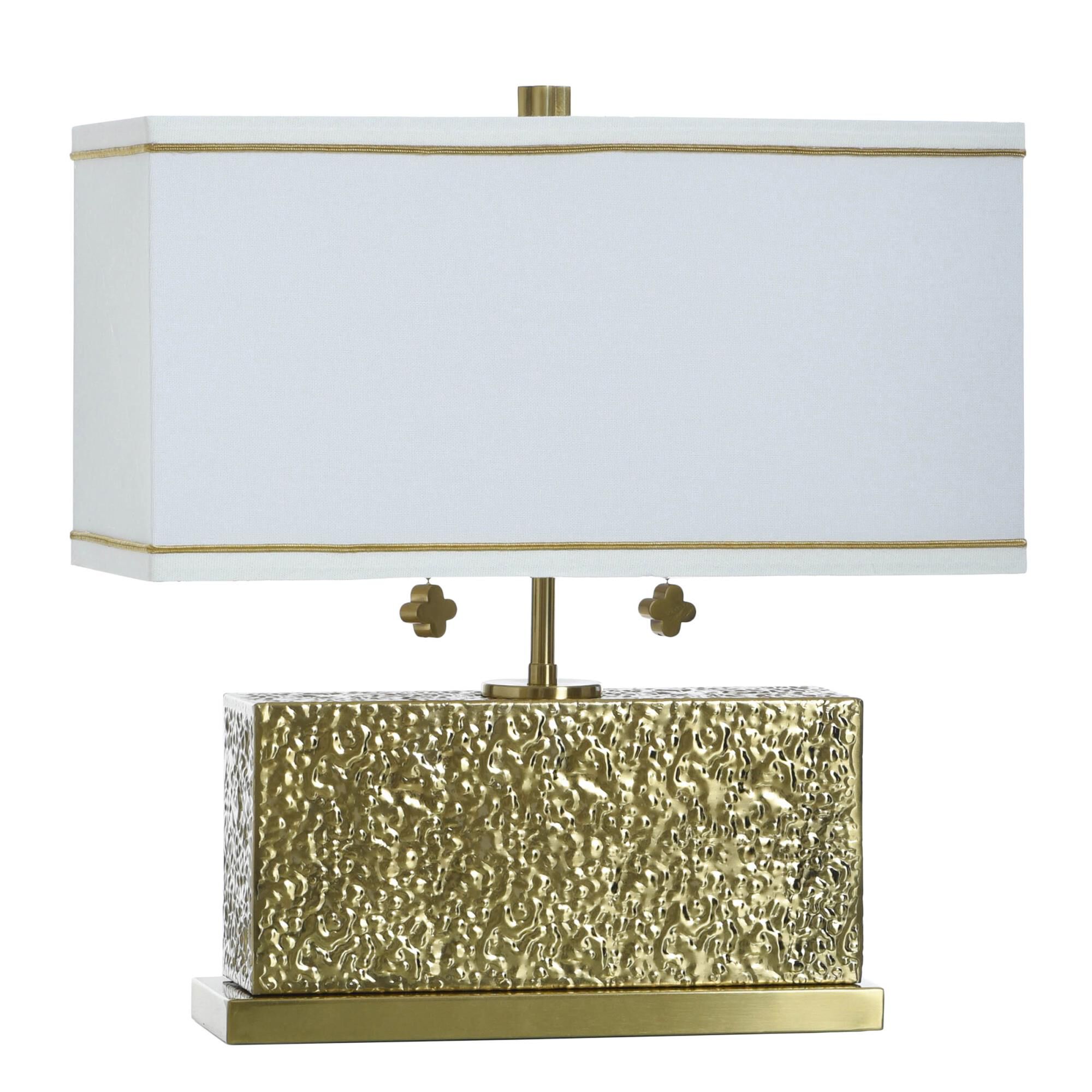 Shown in Hammered Steel finish and Off-White shade