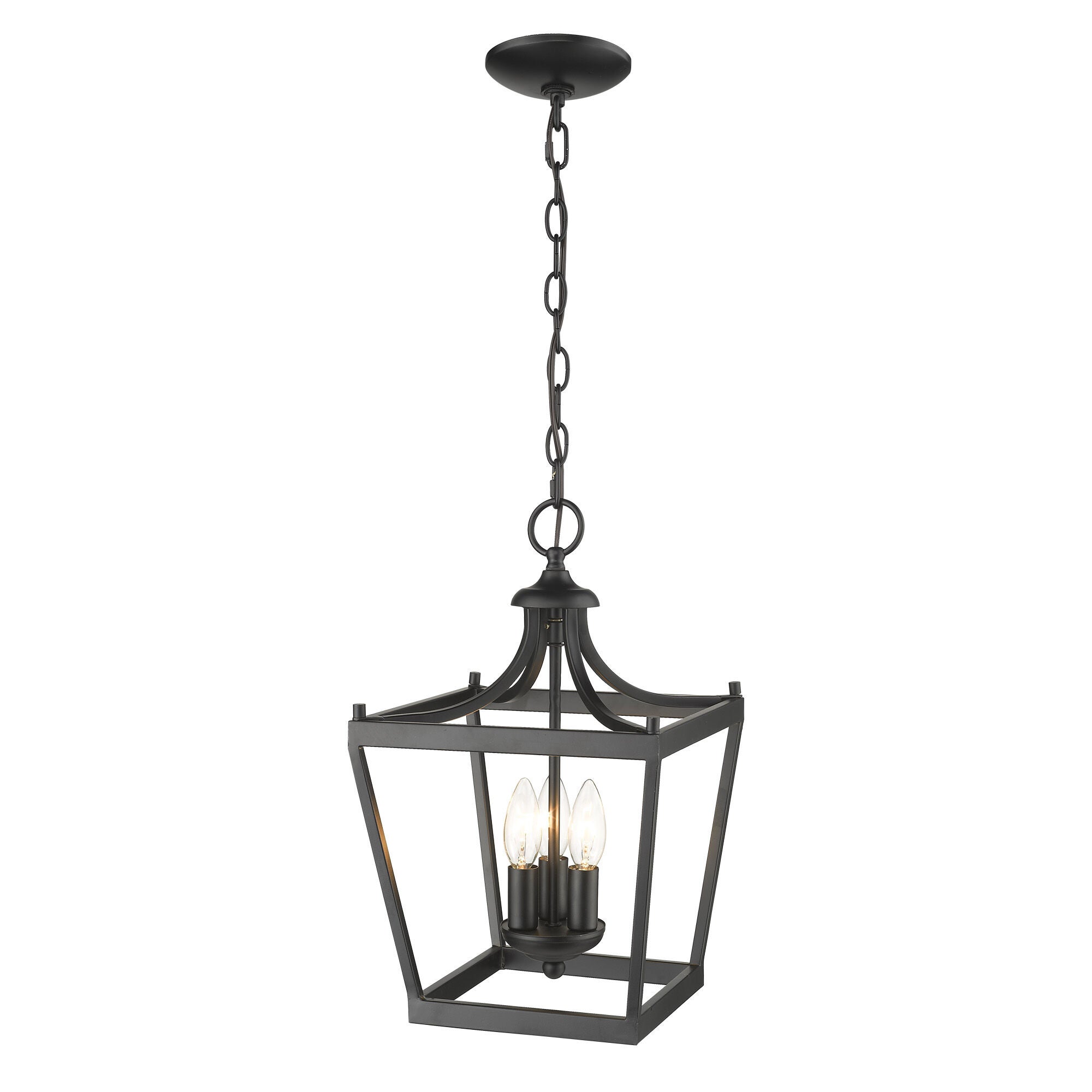 Shown in Matte Black finish and -- glass and -- shade